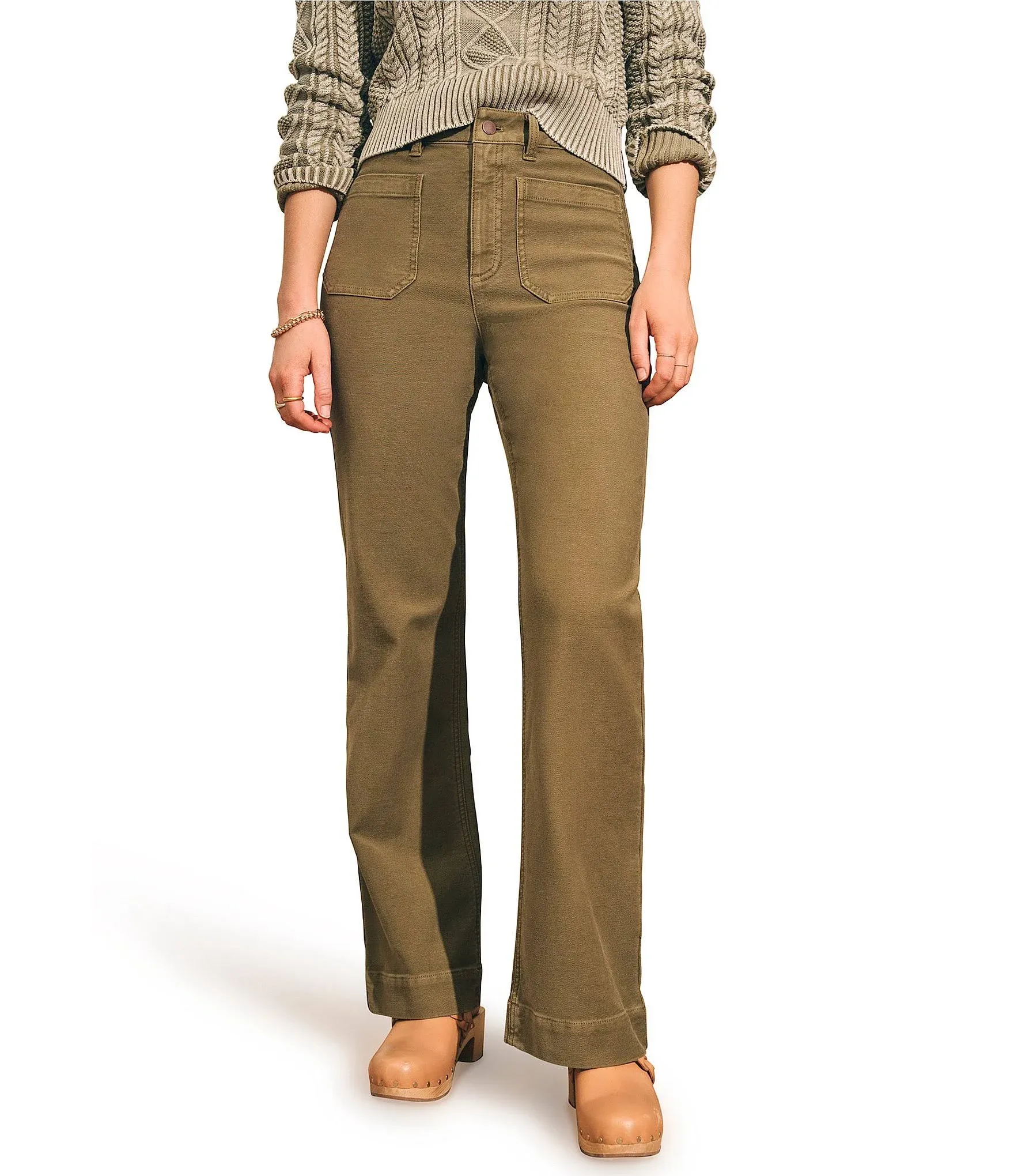 Faherty Women's Stretch Terry Patch Pocket Pant