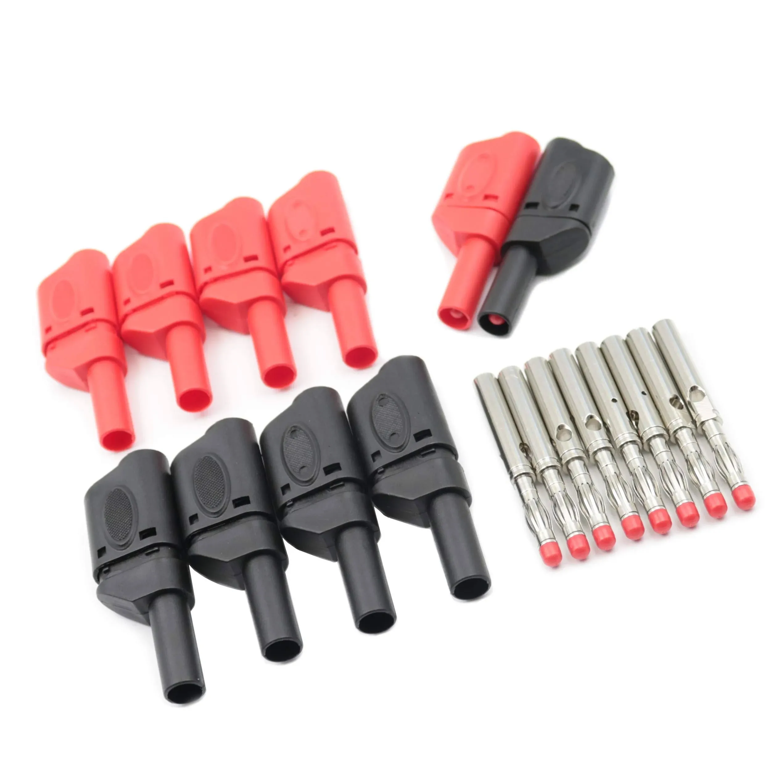 10Pcs Safety Fully Insulated Multimeter Test Leads 4Mm Banana Plugs Male Stackab