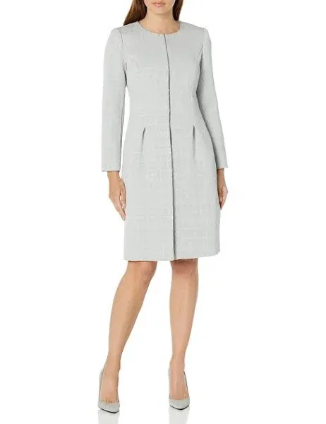 Women's Jacquard Long Jacket & Sheath Dress, Regular and Petite Sizes
      
          Women's Jacquard Long Jacket & Sheath Dress, Regular and Petite Sizes