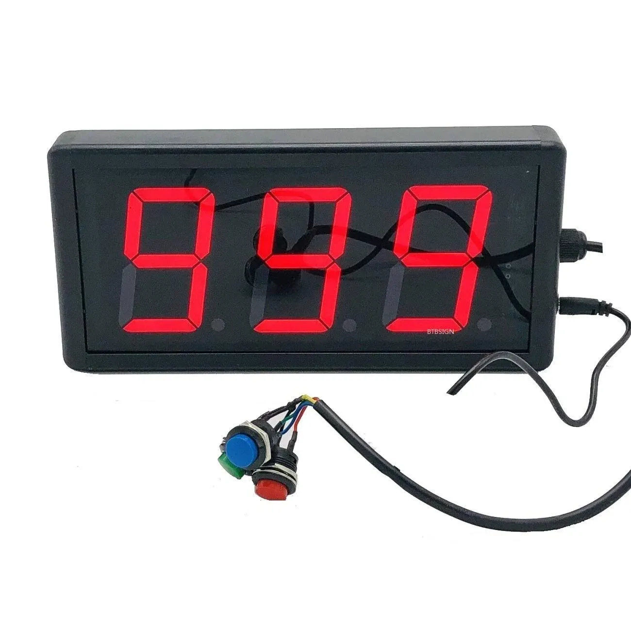 BTBSIGN LED Lap Counter Up/Down Digital Counter with Buttons and Remote 3Inch High