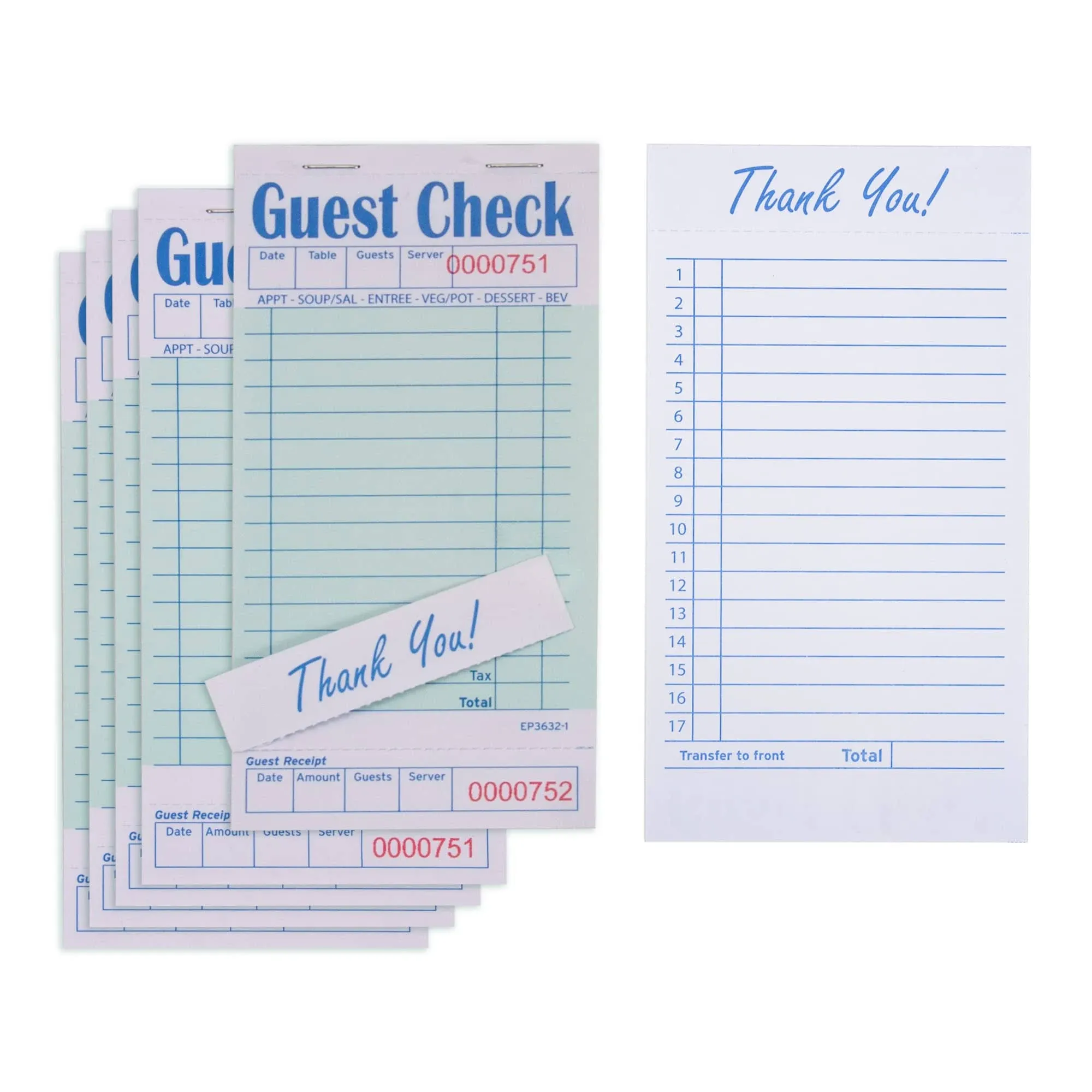 DGBDPACK Guest Check Pads EP-3632-1