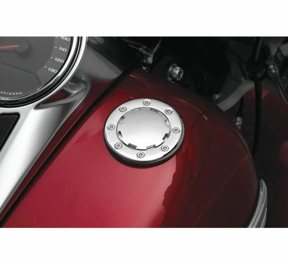 Kuryakyn 7434 Motorcycle Accessory: Vented Flush Mount Fuel Tank/Gas Cap with Right-Hand Threads for 1982-2020 Harley-Davidson Motorcycles with Screw Tanks, Chrome