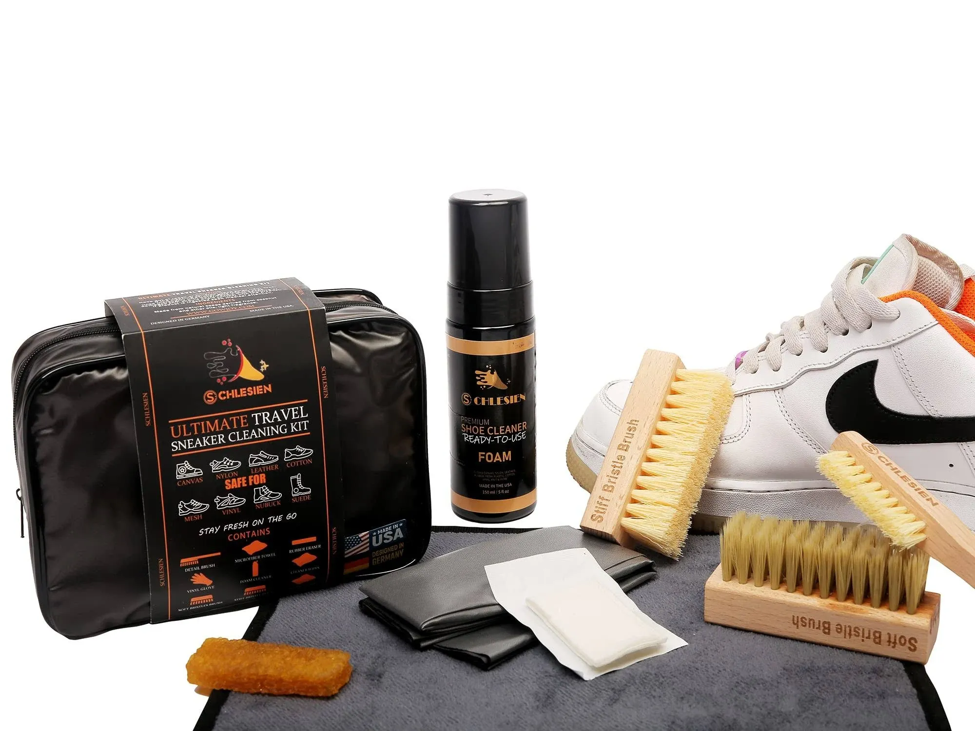 Raffinata Ultimate Travel Sneaker Cleaning Kit- Best Travel Shoe Cleaning Kit,