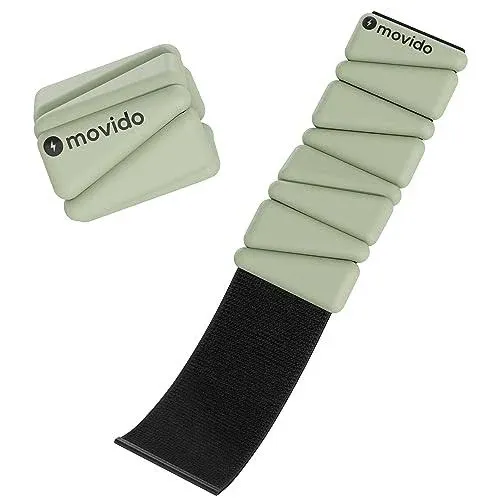 Movido Wrist and Ankle Weights | 1 lb Each (2 per Set) | Adjustable Workout ...