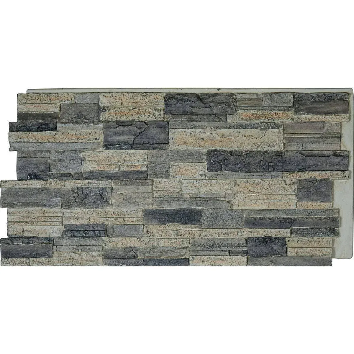 Cascade Stacked Stone, Stonewall Faux Stone Siding Panel (Smokey Ridge)