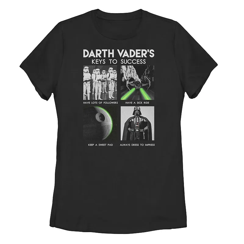 Juniors' Star Wars Darth Vader's Keys To Success Panels Tee