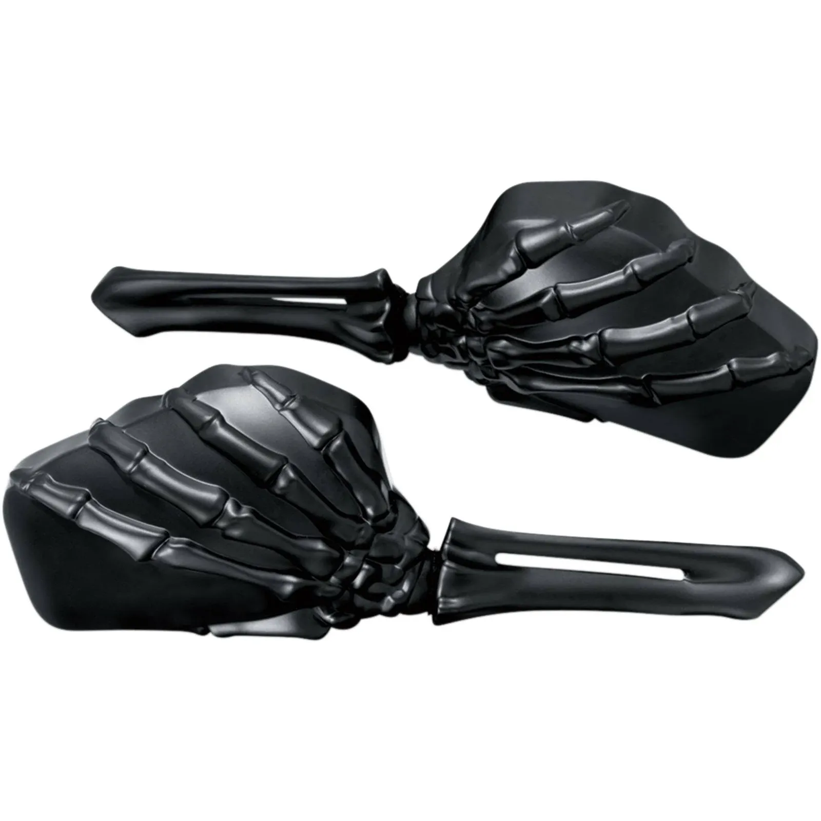 KURYAKYN BLACK SKELETON MIRRORS HARLEY SOFTAIL DYNA SPORTSTER TOURING FXR FXRS