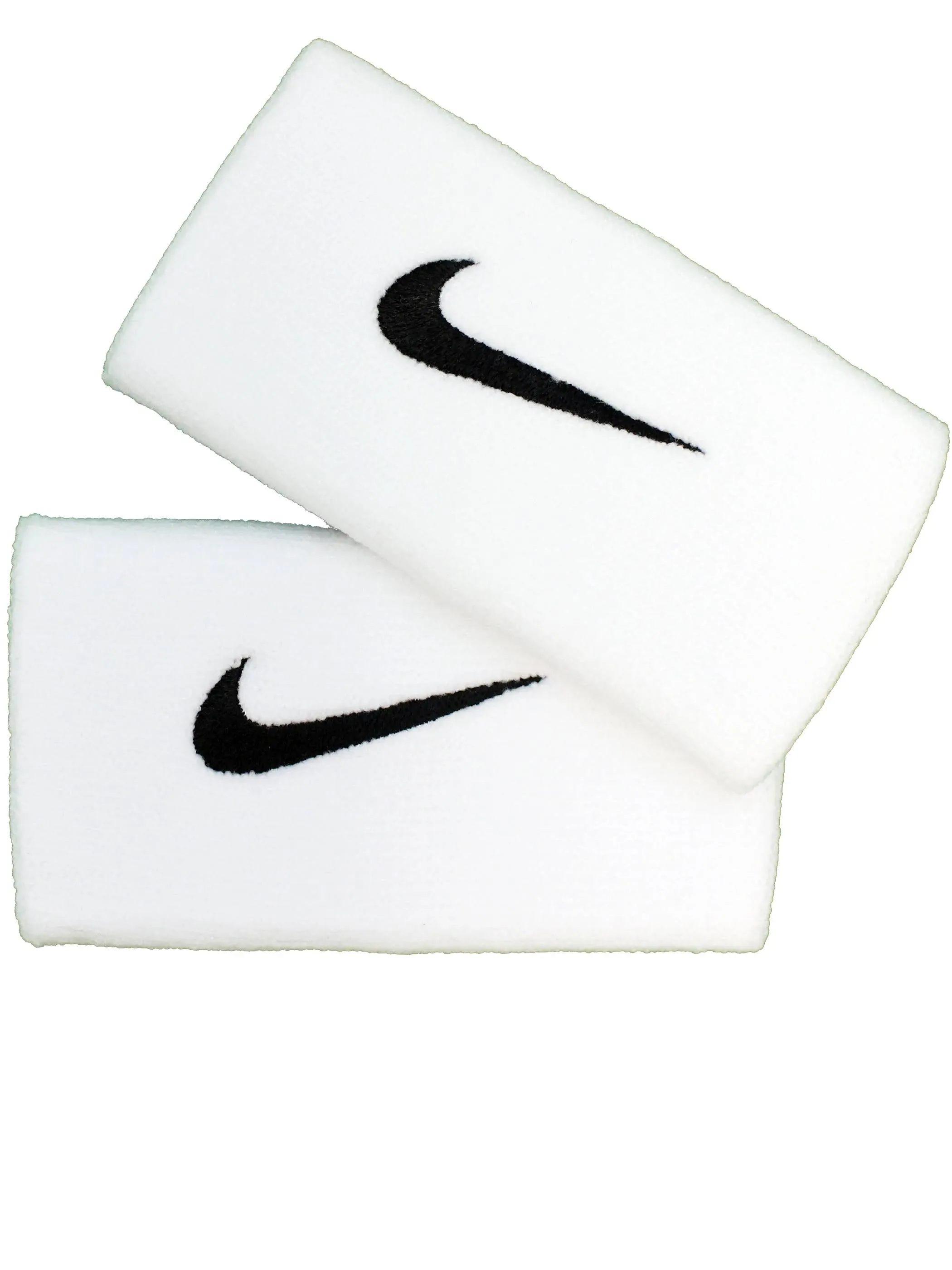 Nike Tennis Premier Doublewide Wristbands (1 Pair, OSFM, White/Black)