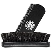 Cobbler's Choice Shoe Brush - 100% Horsehair Shoe Brush - Concaved Handle for Premium Grip (Black)