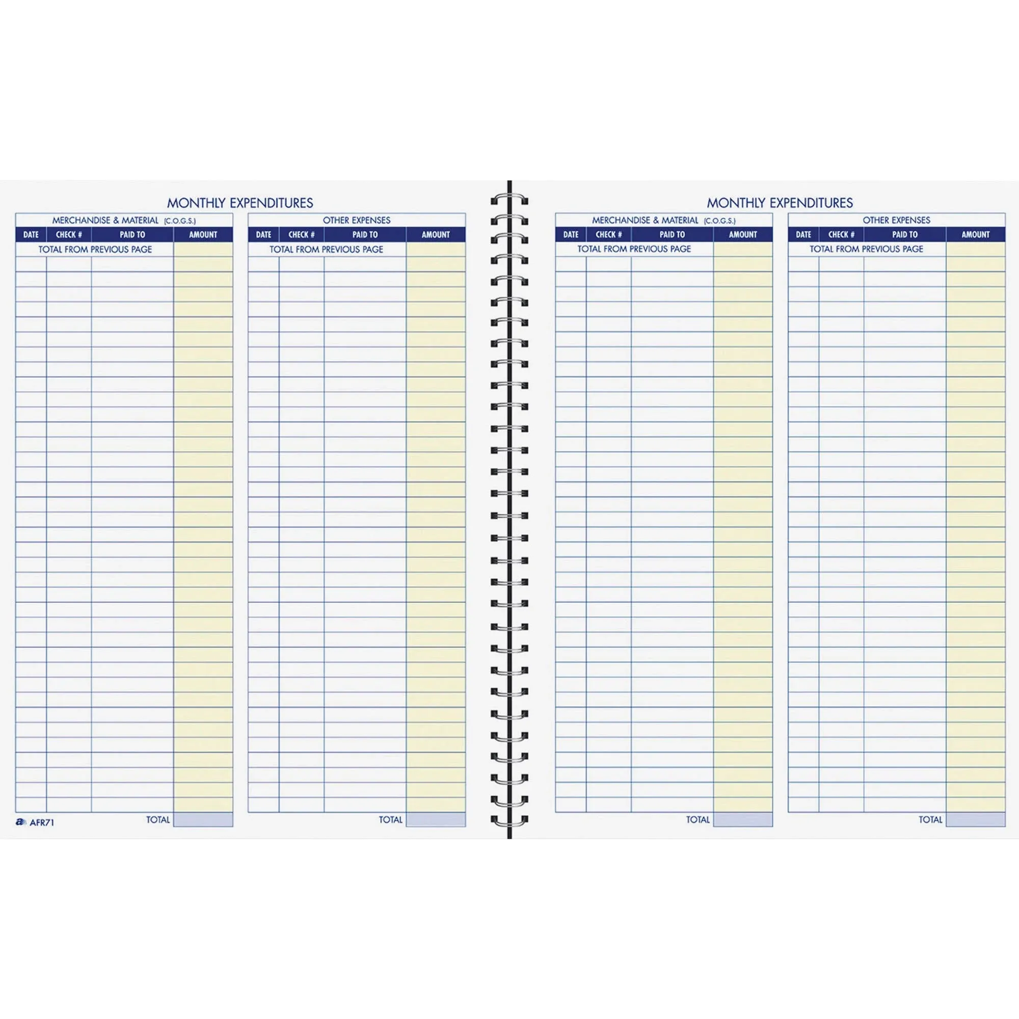 Adams Monthly Bookkeeping Record Book