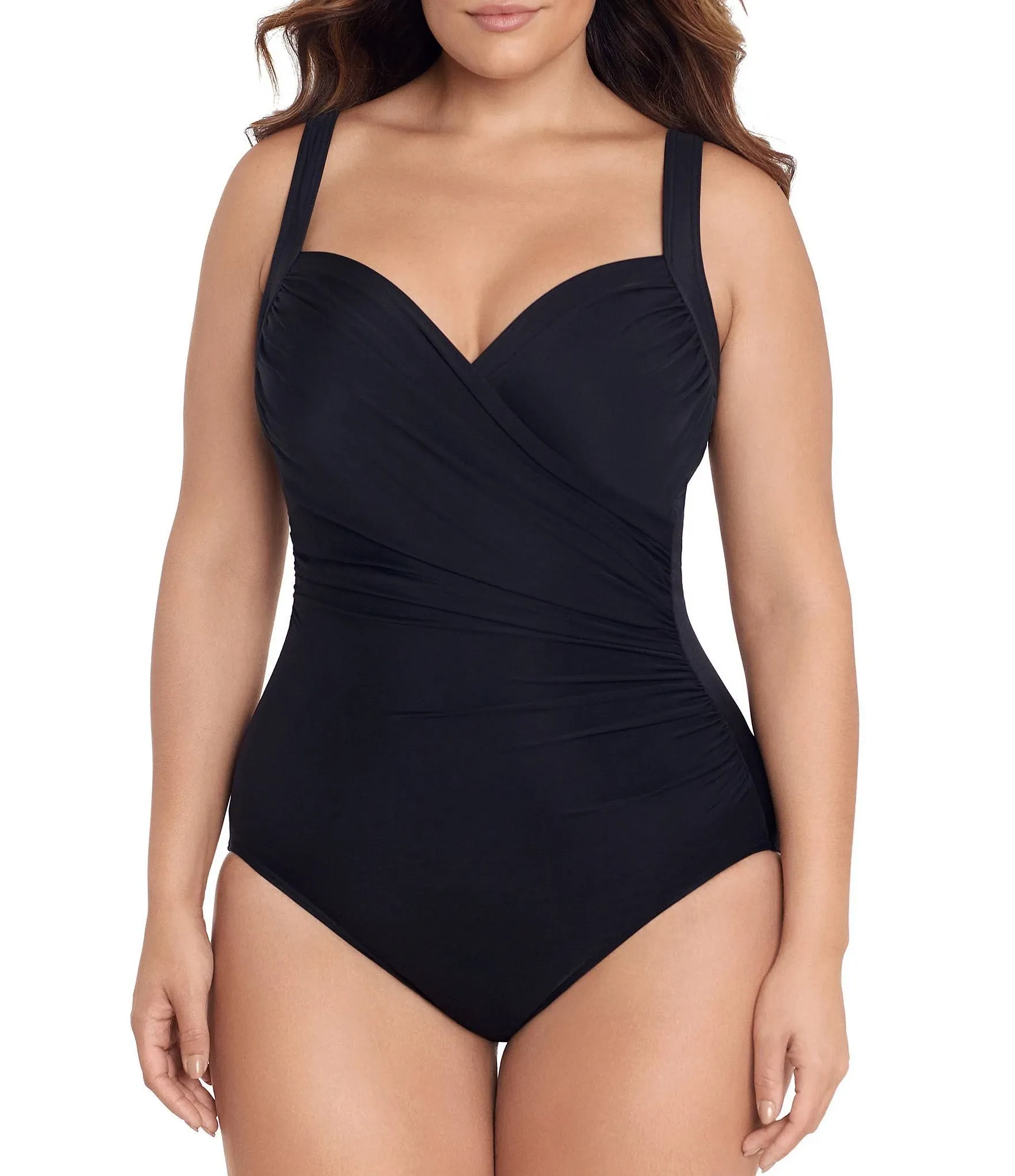 Miraclesuit Swim Sanibel Underwired Shaping Swimsuit Plus in Black 24W