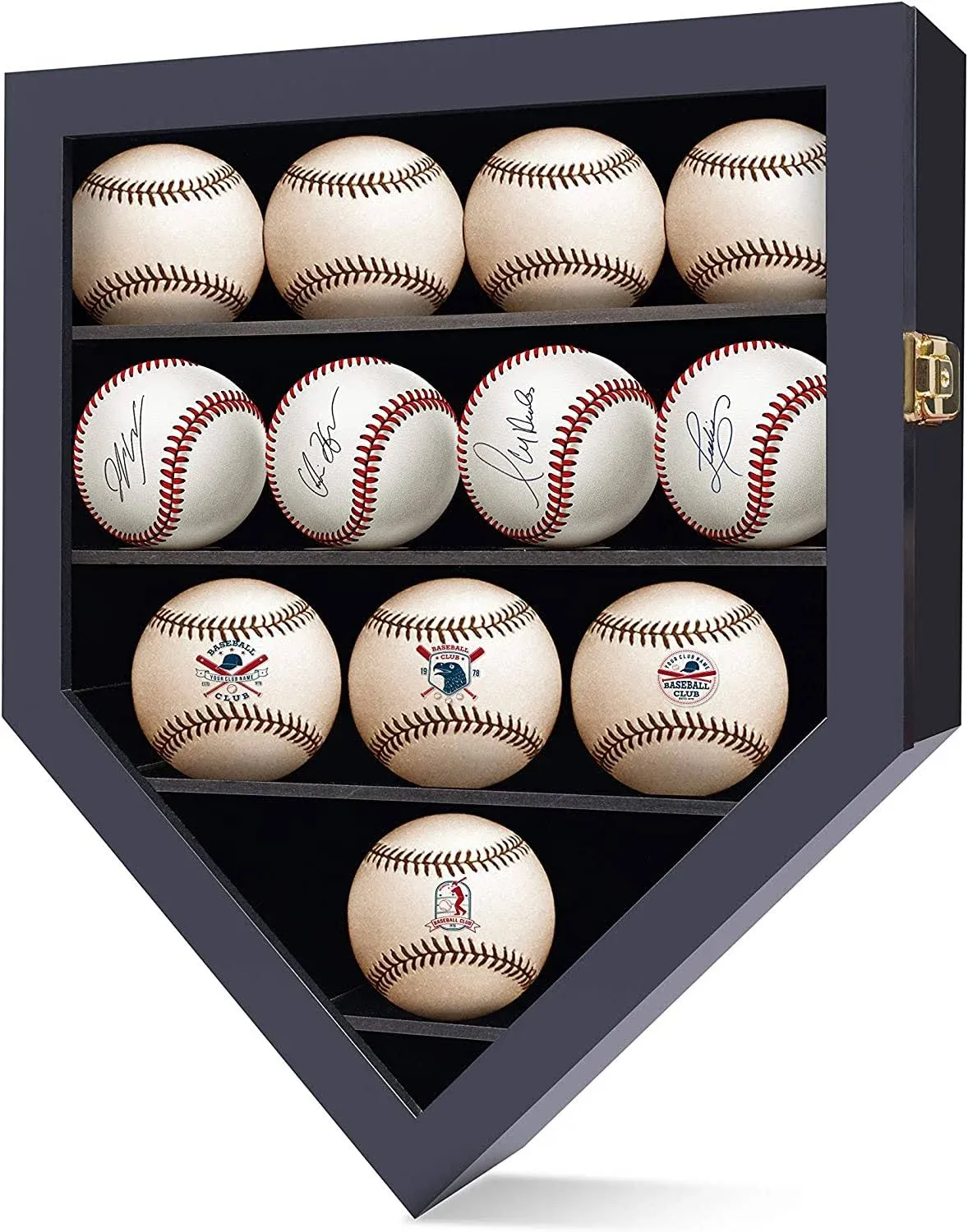 Flybold | Baseball Display Case Baseball 12 Pack Wall Display Box 92% Extra Large Black