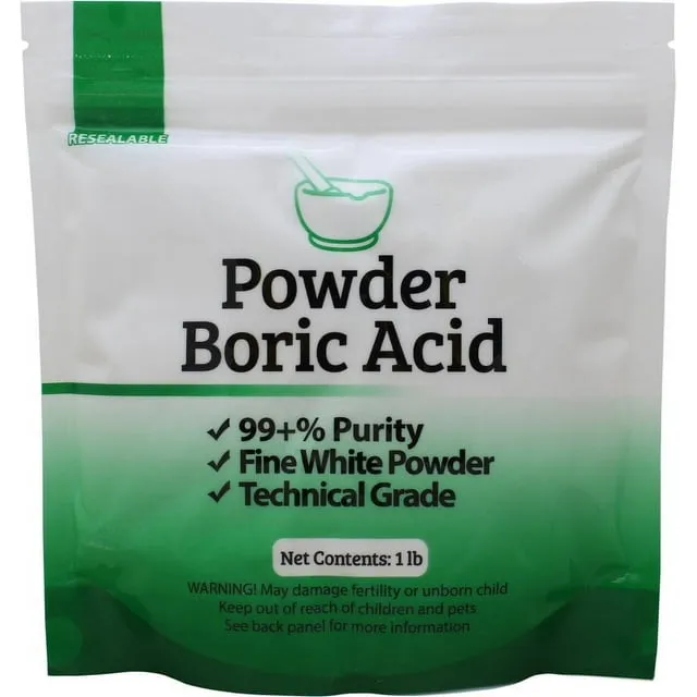 Duda Energy Borp1 Fine Powder Boric Acid H3BO3 99, 1 lb.