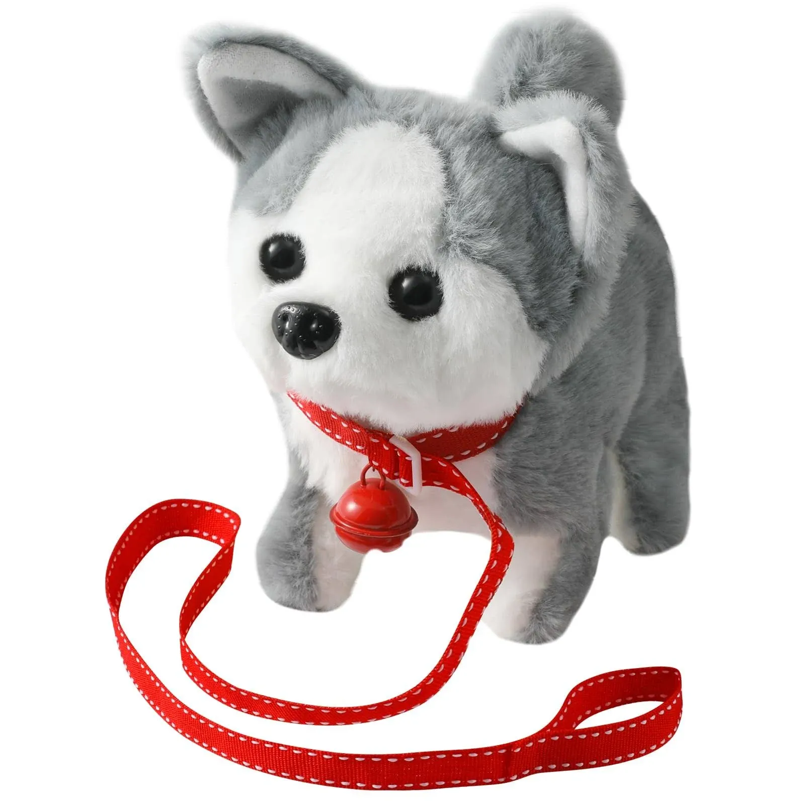 KSABVAIA Plush Husky Toy Puppy Electronic Interactive Dog - Walking, Barking ...