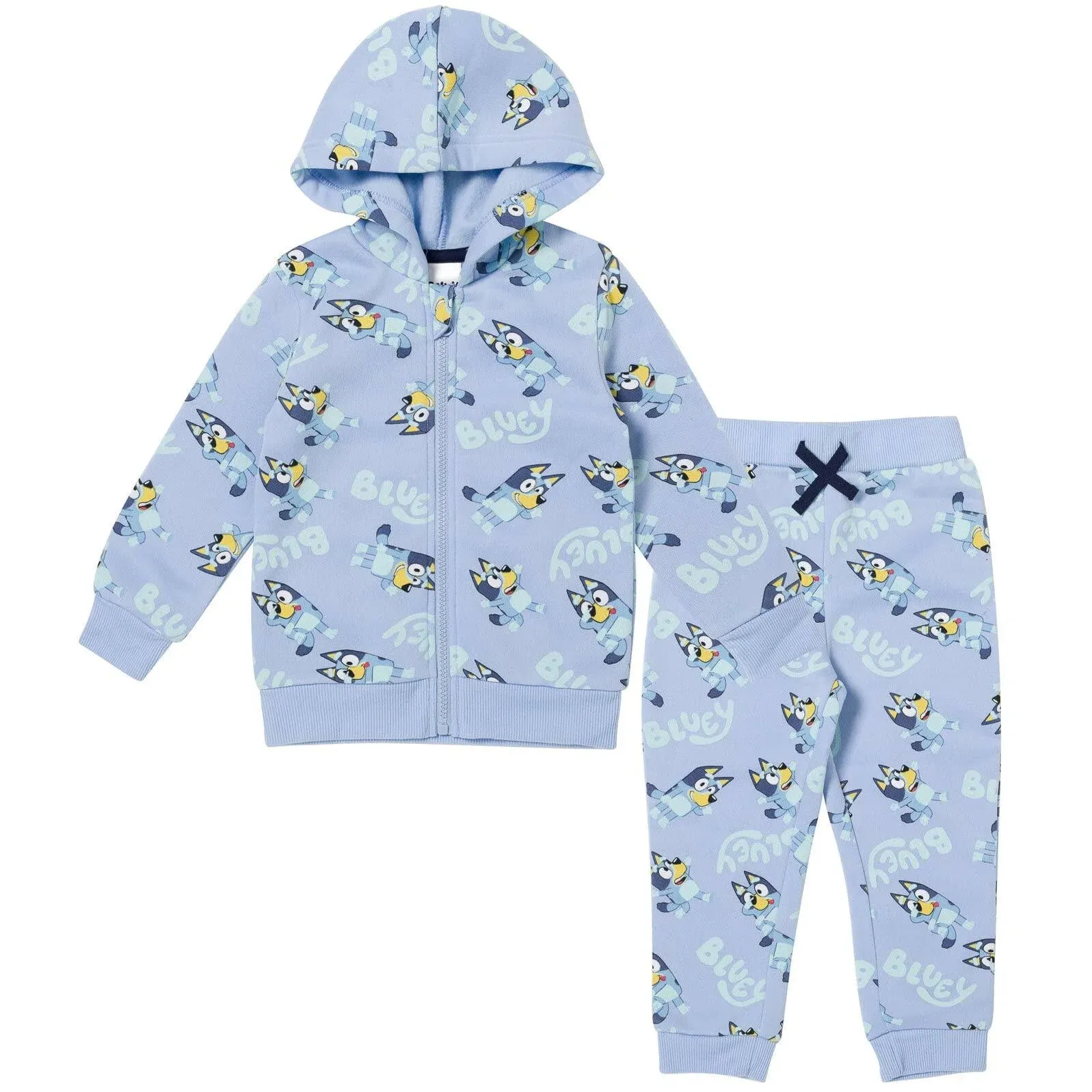 Bluey Fleece Zip Up Hoodie Set