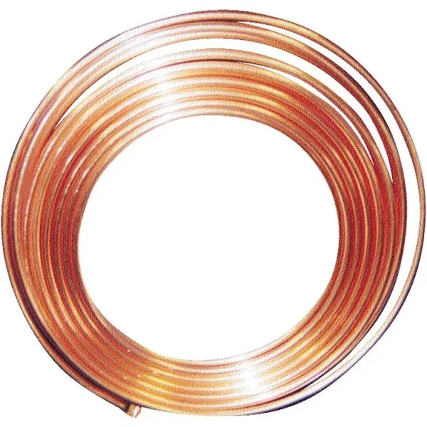 Mueller Industries 50 ft. Soft Coil Copper Tubing, 3/8" Outside Dia, 0.250" Inside Dia.