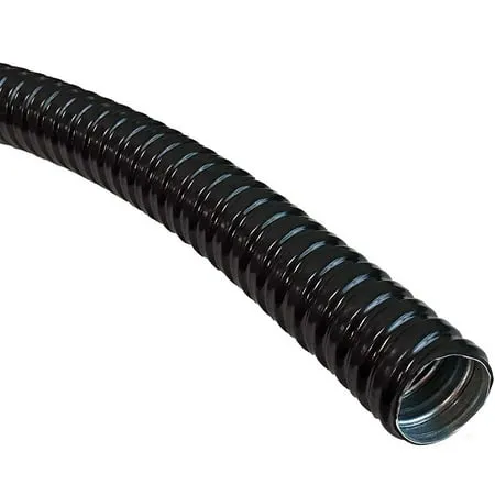 3/8 PVC Coated Liquid-Tight Galvanized Steel Flexible Conduit - Length: 10 Feet