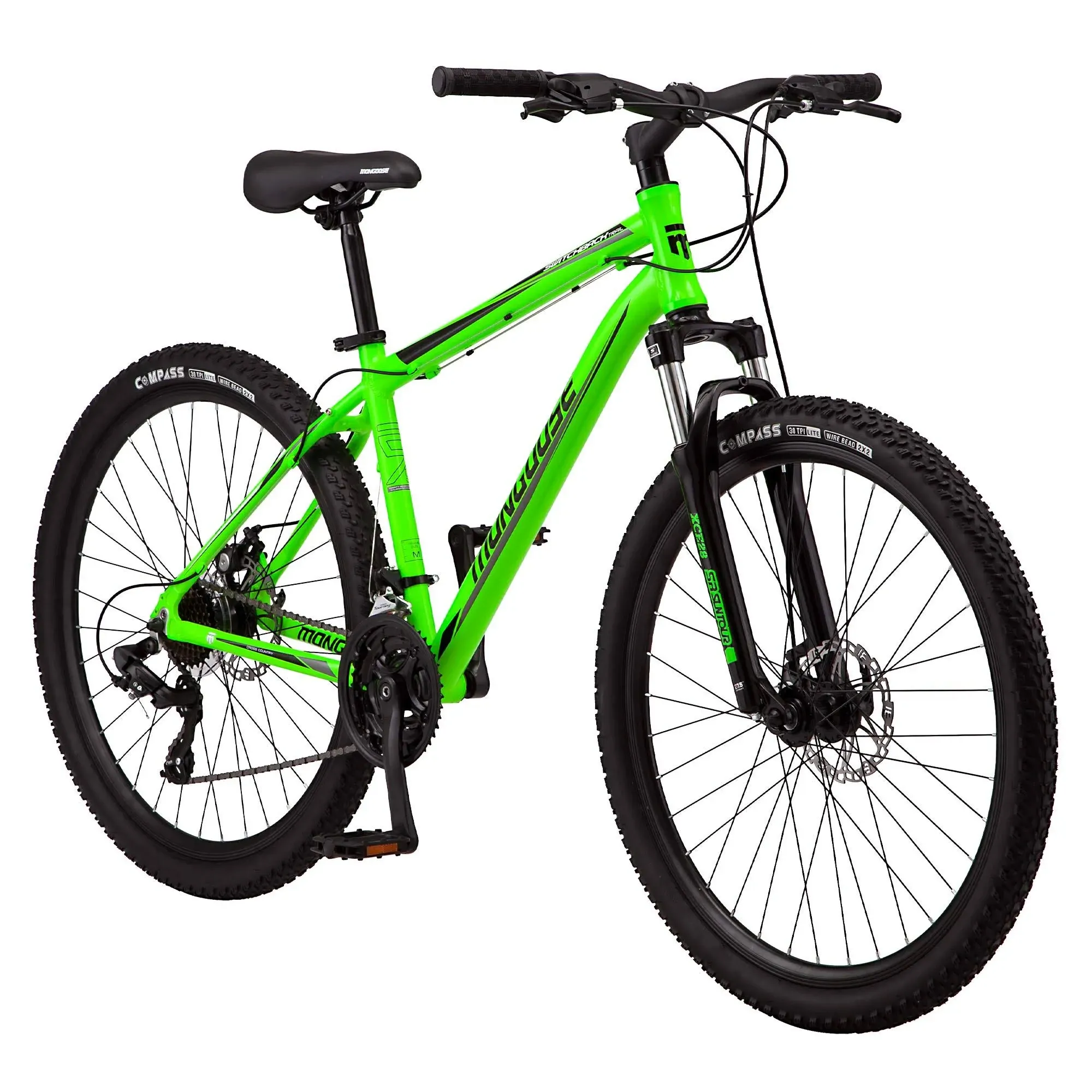 Mongoose Switchback Comp Expert Sport Trail Mountain Bike for Adult Men Women, 16/18/21-Speed Options, 27.5-Inch Wheels, Disc Brakes, Small Medium or Large Aluminum Frames, Hardtail Bicycles