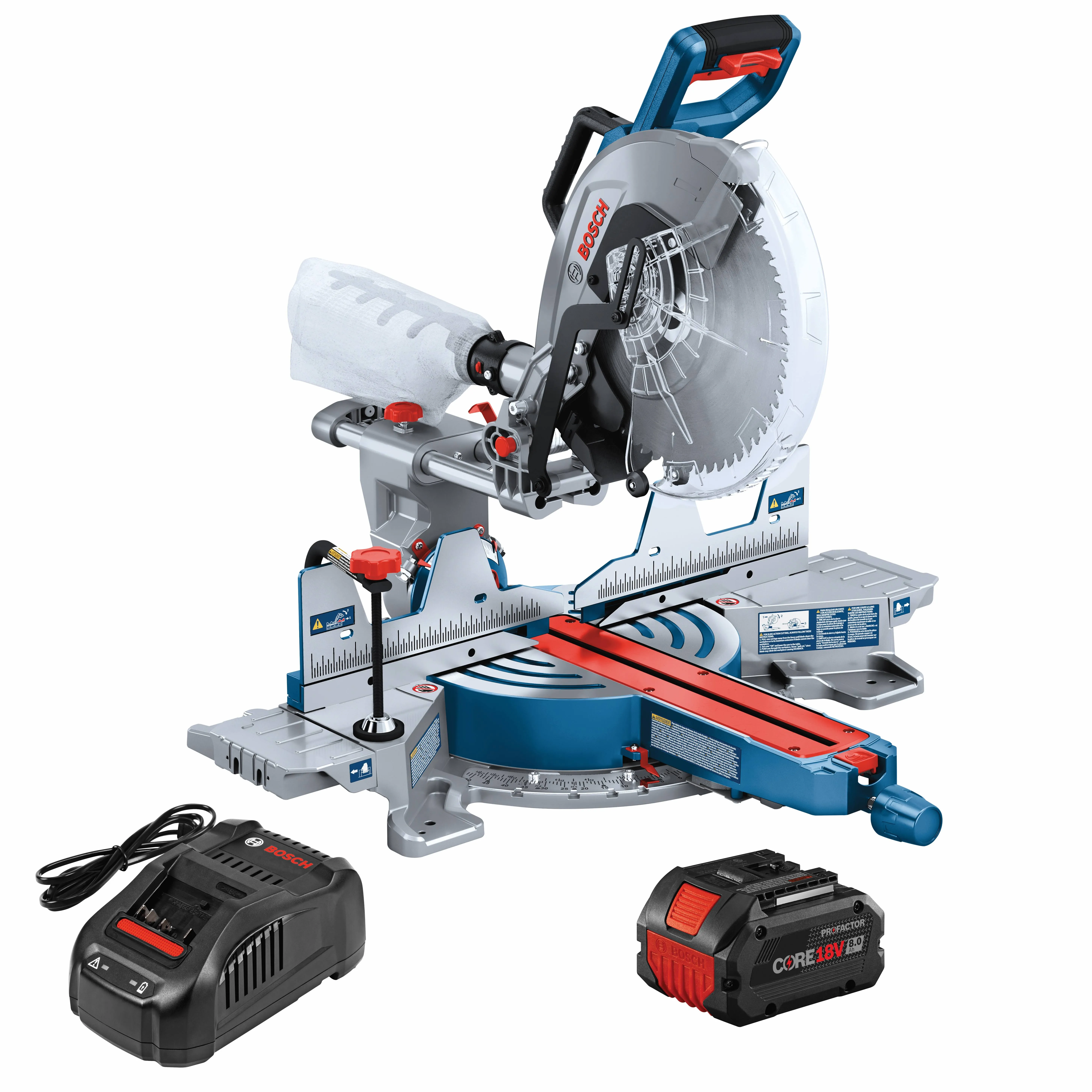 Bosch GCM18V-12SDN14 PROFACTOR 18V Surgeon 12 in. Dual-Bevel Slide Miter Saw Kit ...