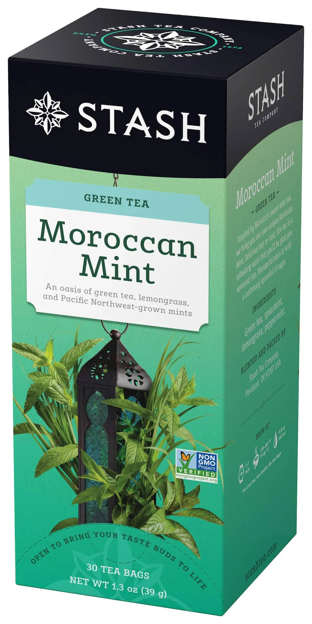 Stash Tea Moroccan Mint Green Tea - Case - Six 30 ct Boxes