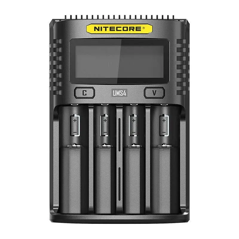 Nitecore Nitecore UMS4 Usb Batterijoplader LCD-scherm Slim Opladen voor 26650 ...