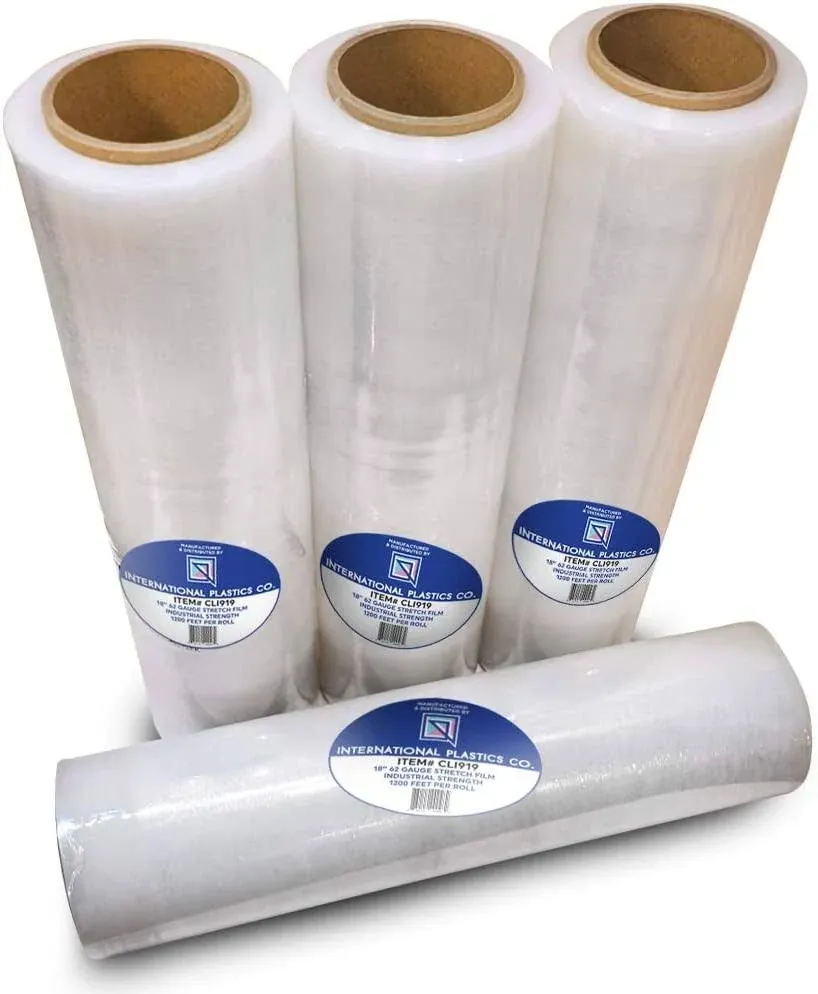 International Plastics Sf1808 18 in. x 1500 ft. 80 Gauge Clear Stretch Film ...