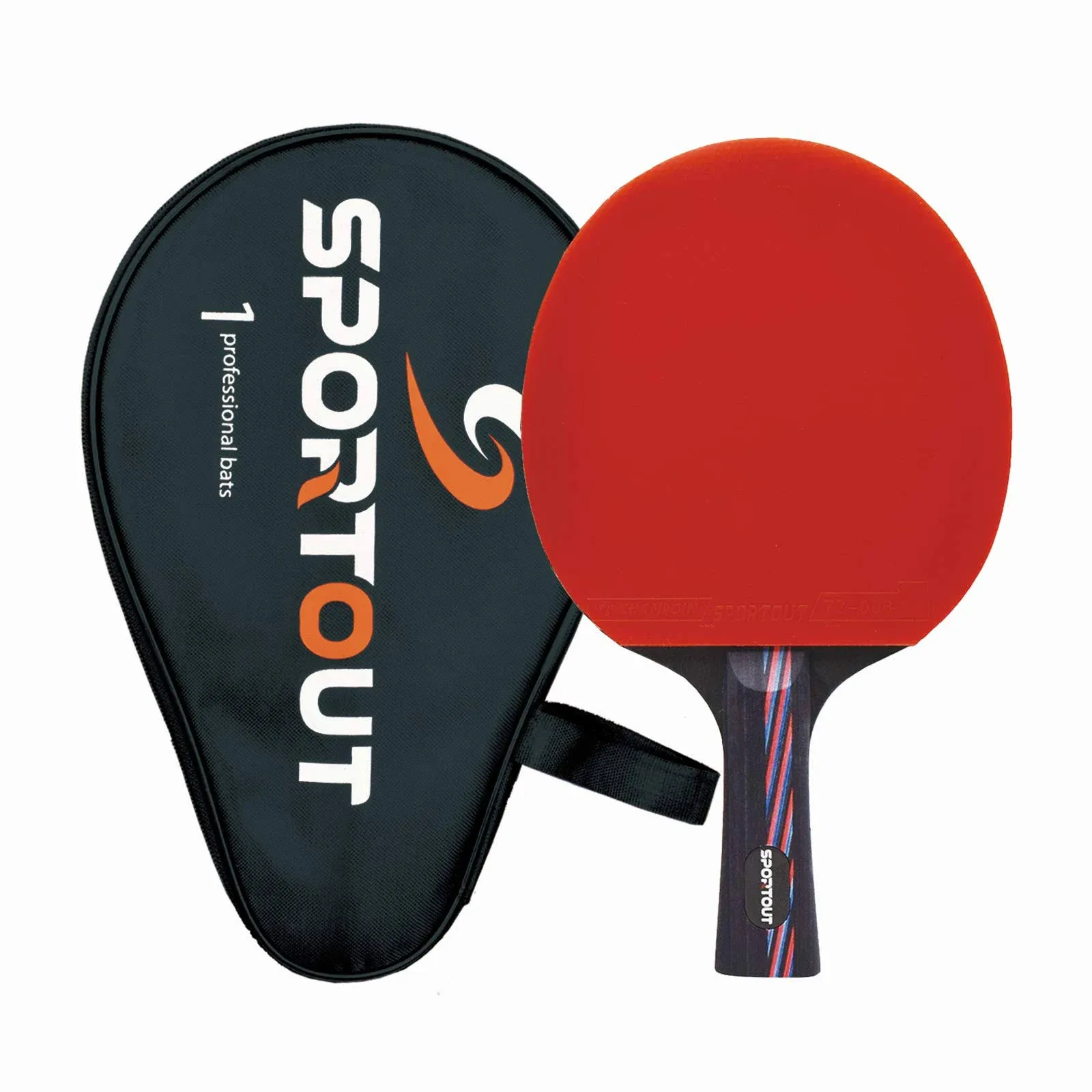 Sportout Ping Pong Paddle,Professional Table Tennis Paddles with Case, Table Tennis Racket for Advanced Training and Tournament