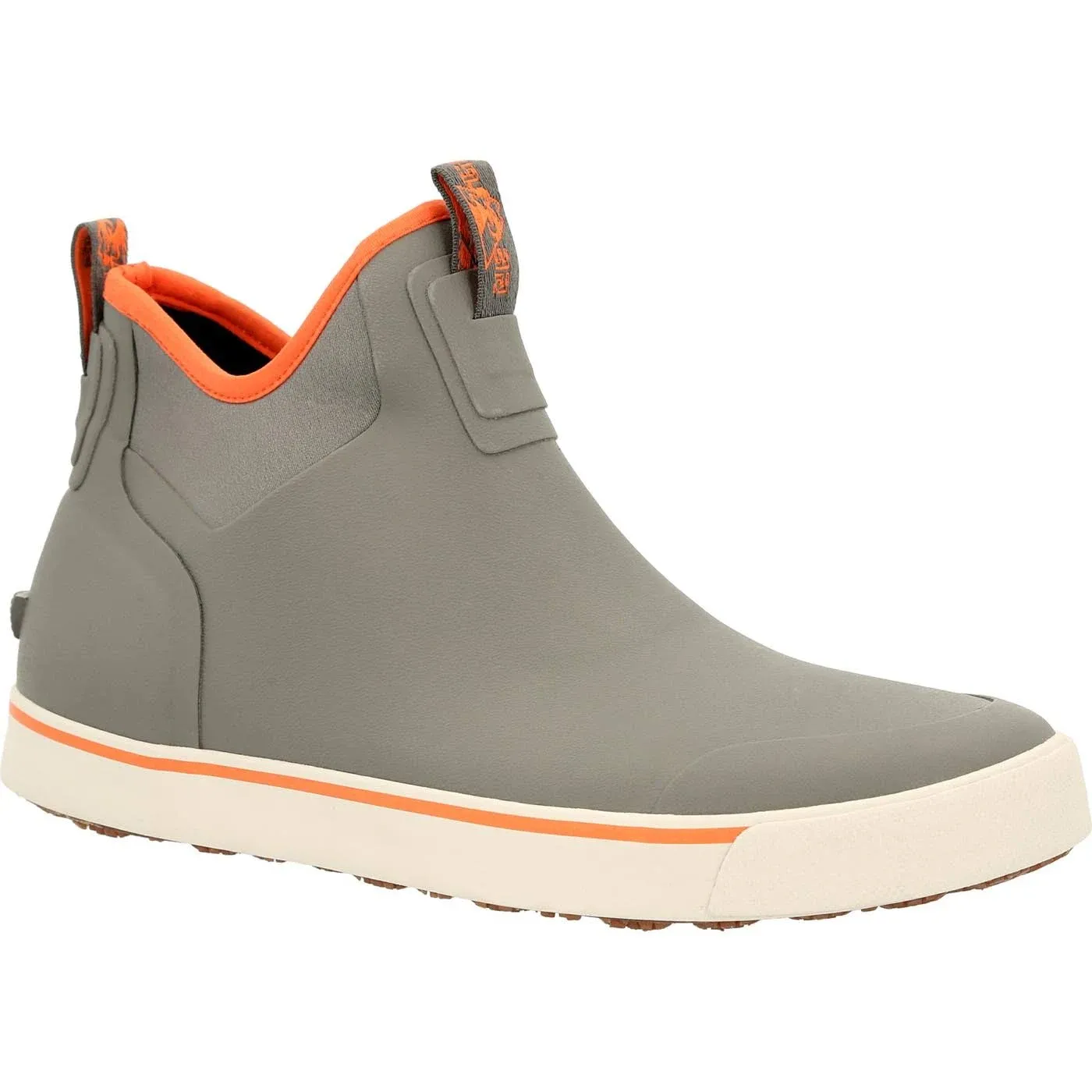 Rocky Dry-Strike Waterproof Gray & Orange Deck Boot - Charcoal Grey Orange, 13