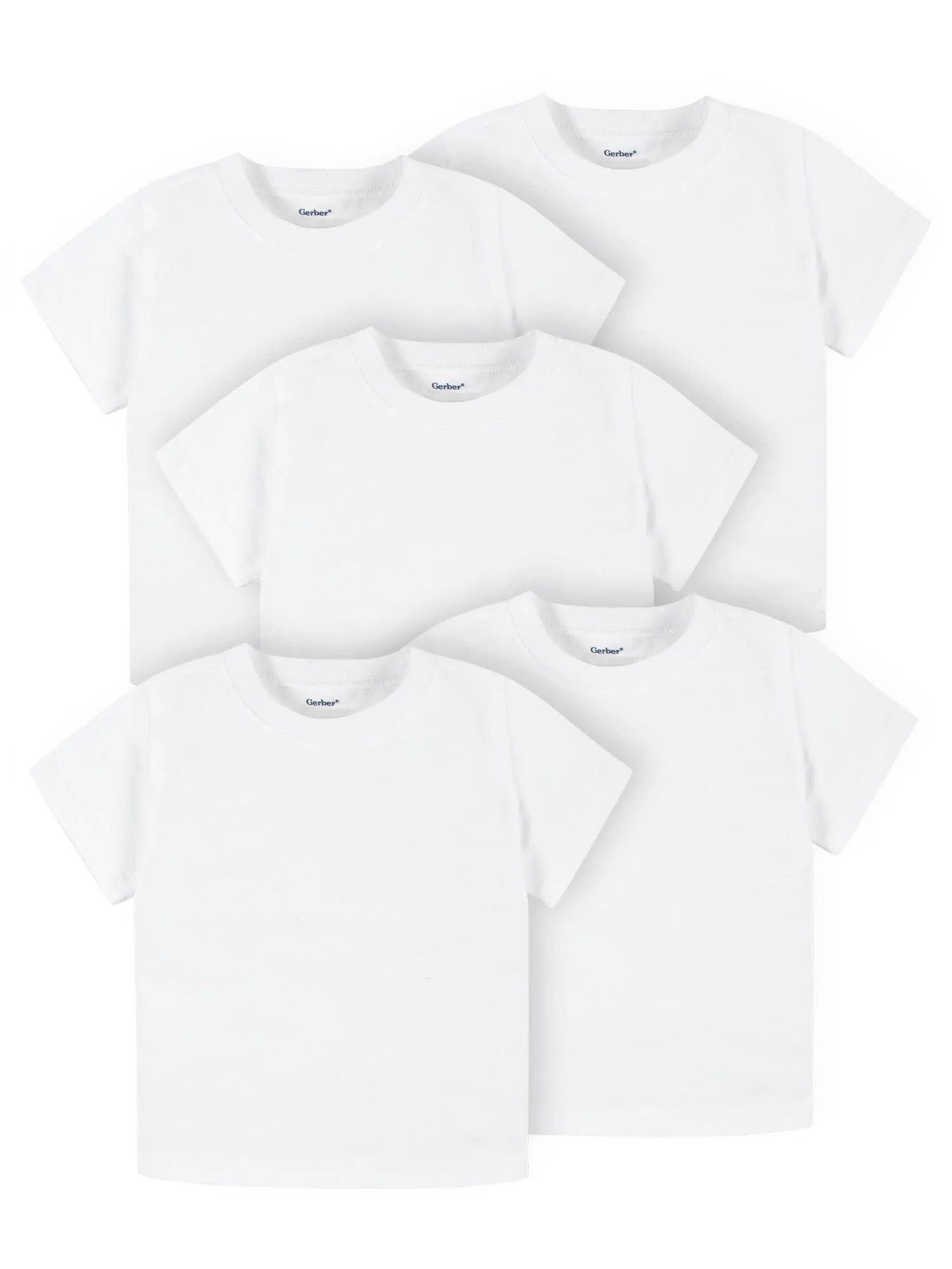 Gerber Toddler Boy or Girl Gender Neutral 5-Pack Short Sleeve Tee