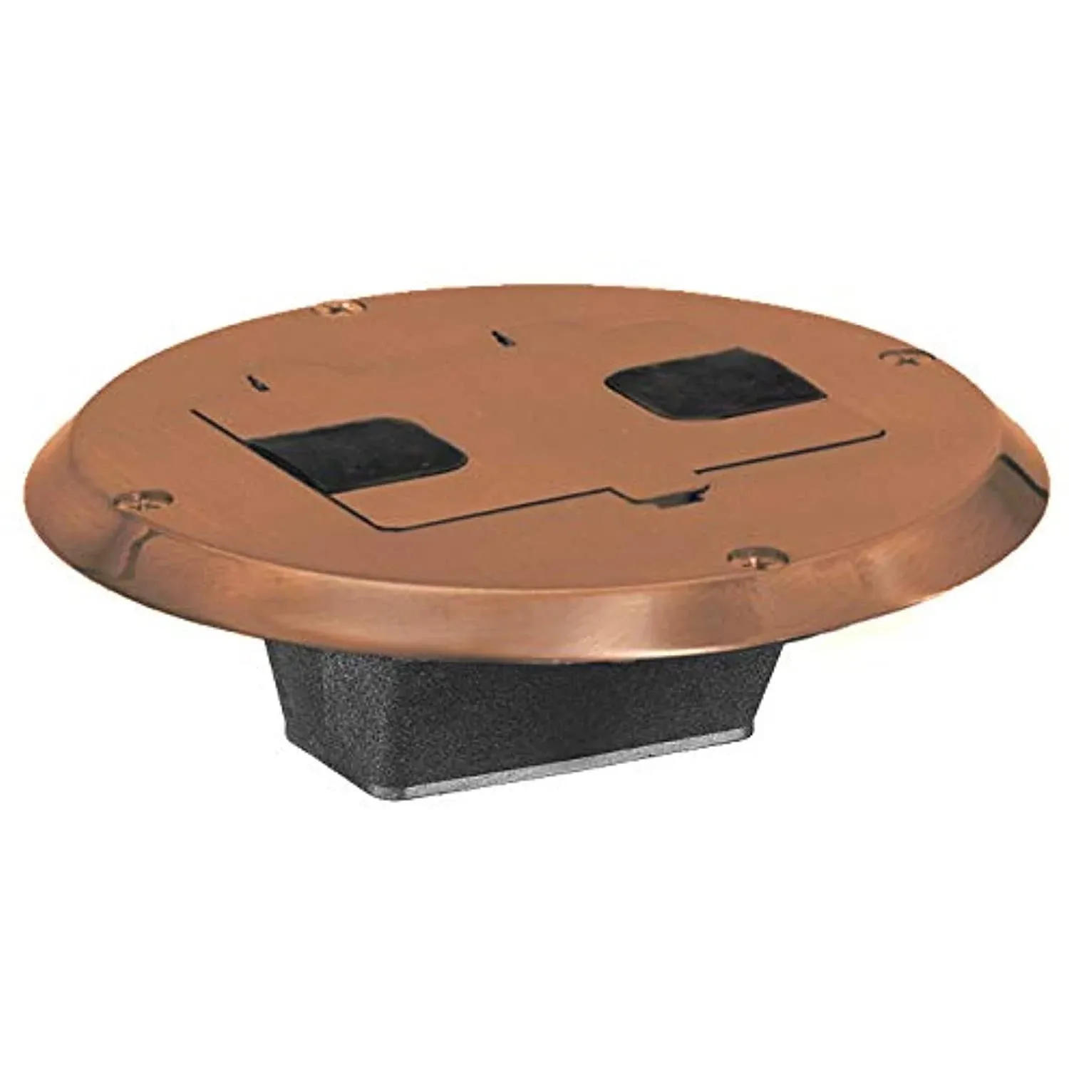 Hubbell RF506BN - Floor Box Flange and Door, Brown