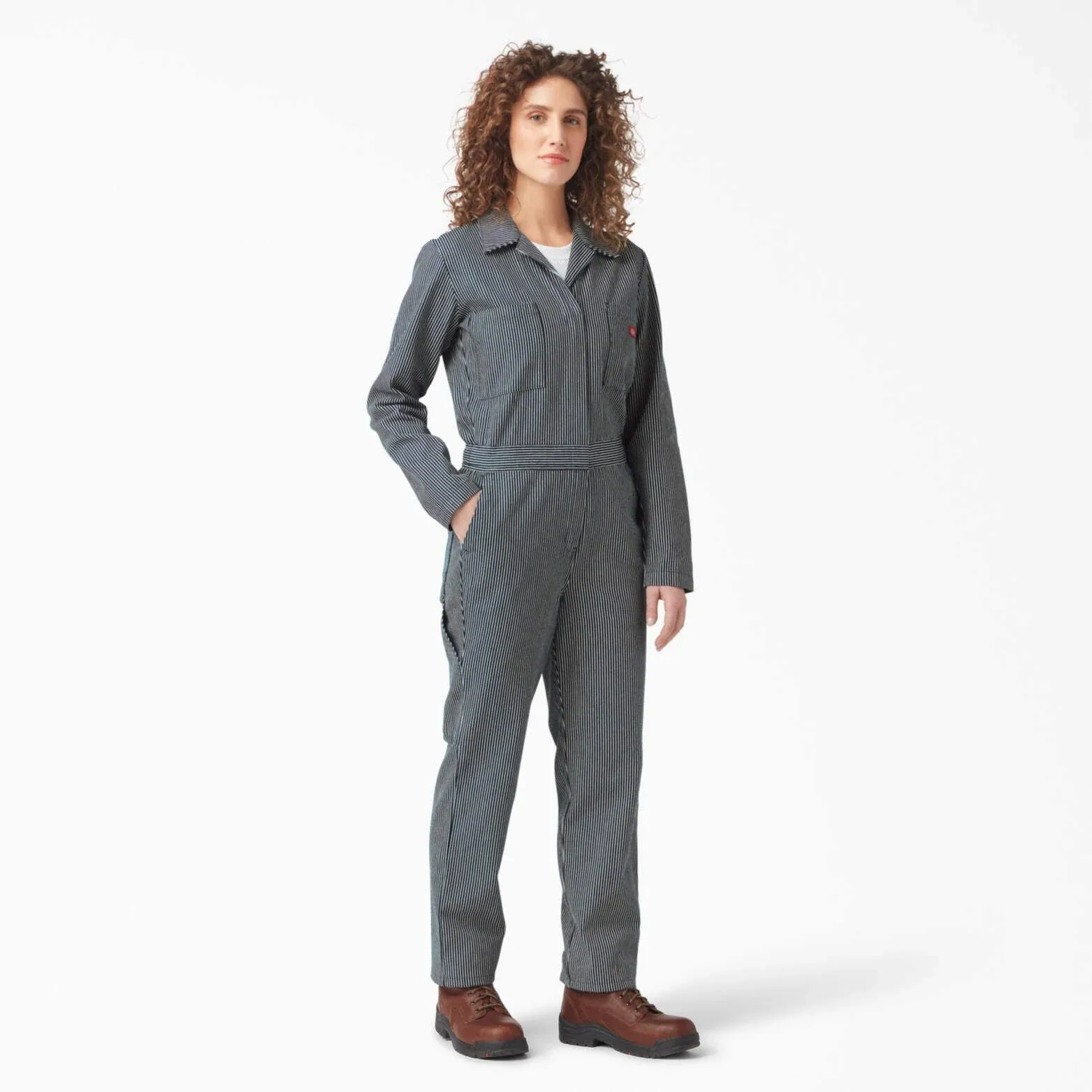 Dickies Women's Long Sleeve Hickory Stripe Coveralls