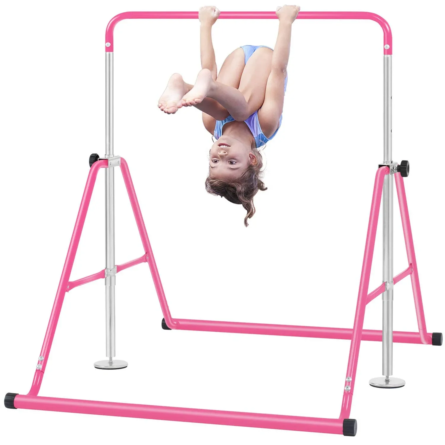 BangTong&Li Gymnastics Bar for Kids Height Adjustable Horizontal Bar Folding ...