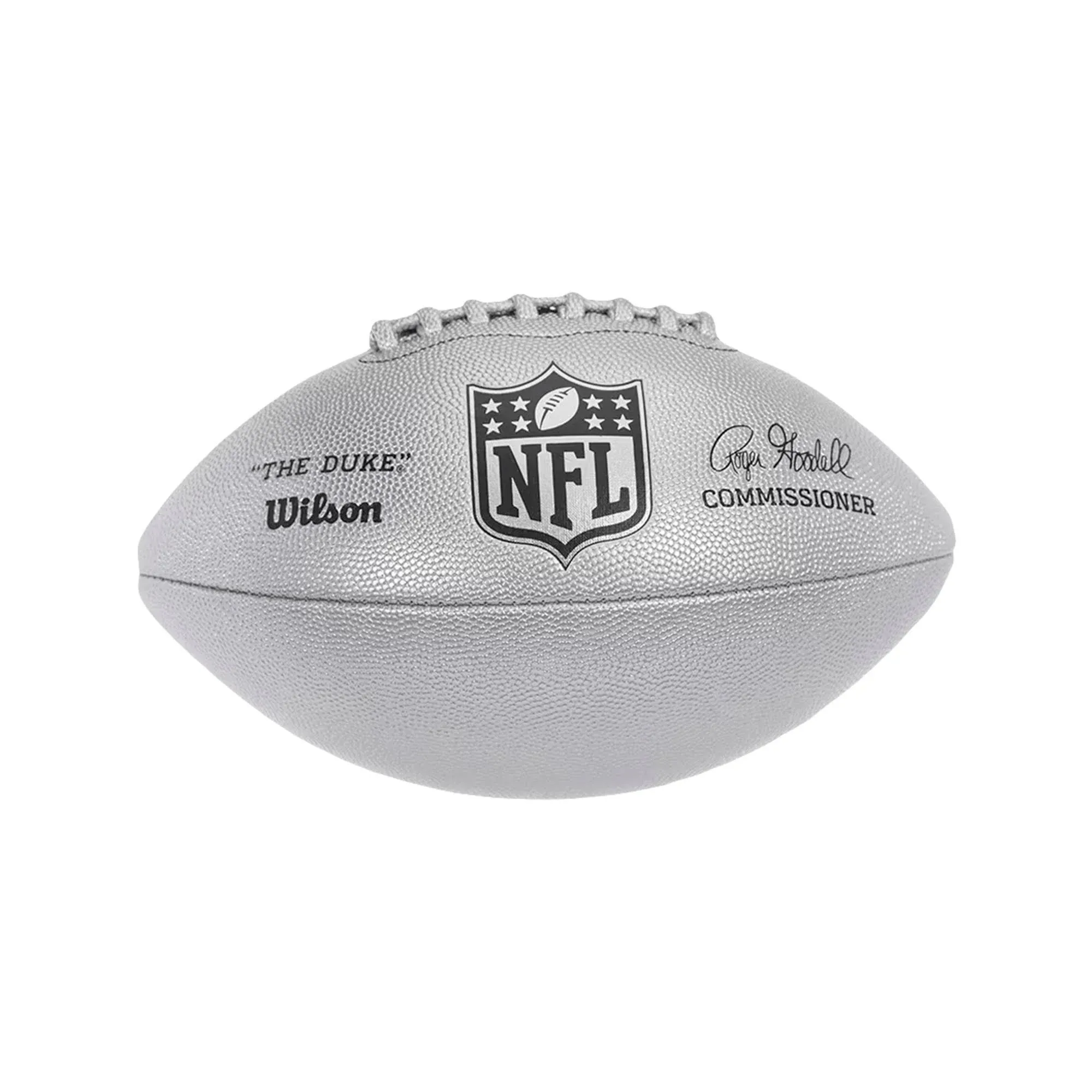 Wilson NFL The Duke Metallic Edition Silver Football