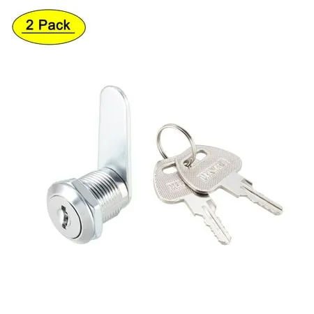 Uxcell Cam Locks 20mm Cylinder Long Fits Max 1/2-inch Panel Keyed Different 2Pcs