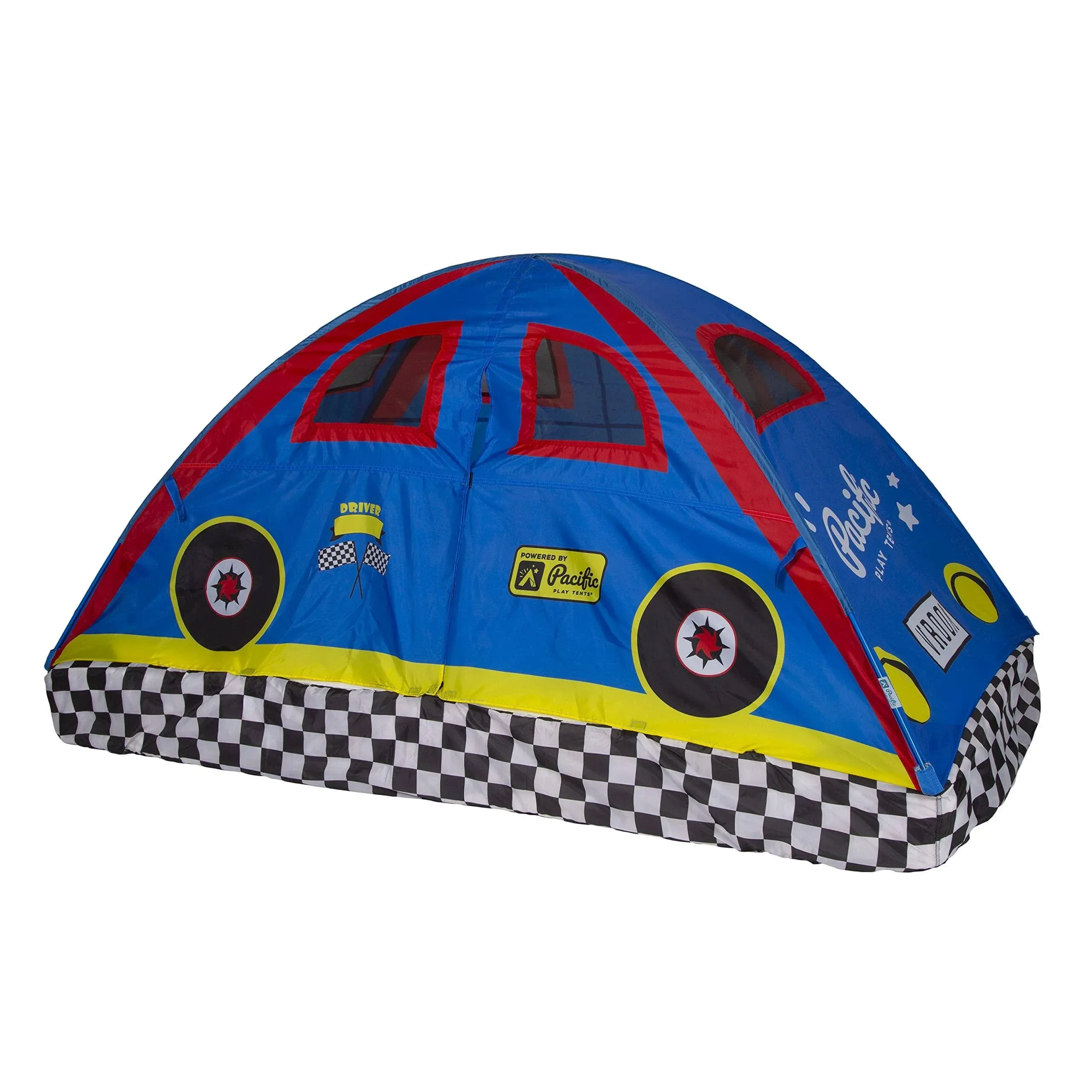 Pacific Play Tents Rad Racer Bed Twin Polyester Play Tent, Multi-Color, Child