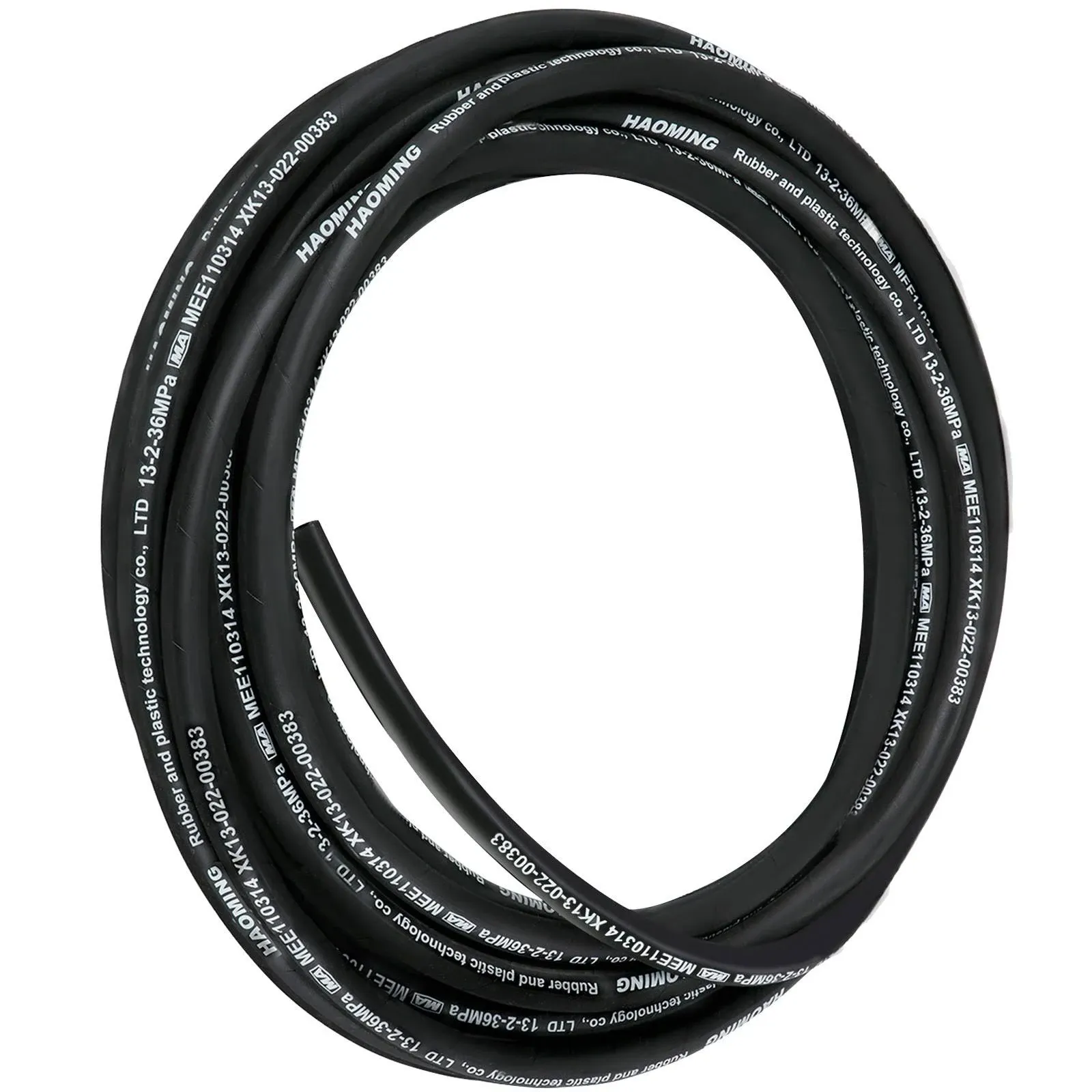 VEVOR Hydrulic Hose 1/2&#034; Hydraulic Oil Hoses 50 Feet 5000 PSI Maximum Pressure