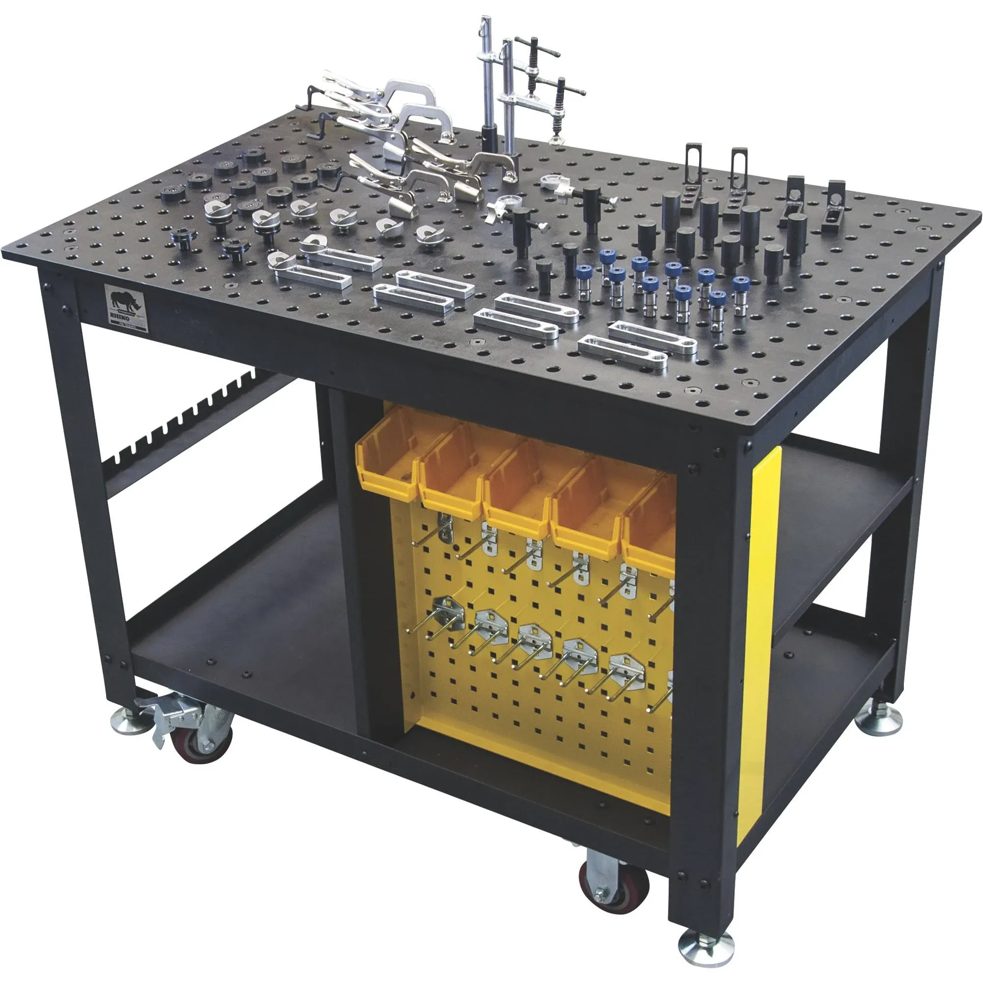 Rhino Cart Mobile Fixturing Welding Station with Fixture Kit, 66-Pcs., Model#