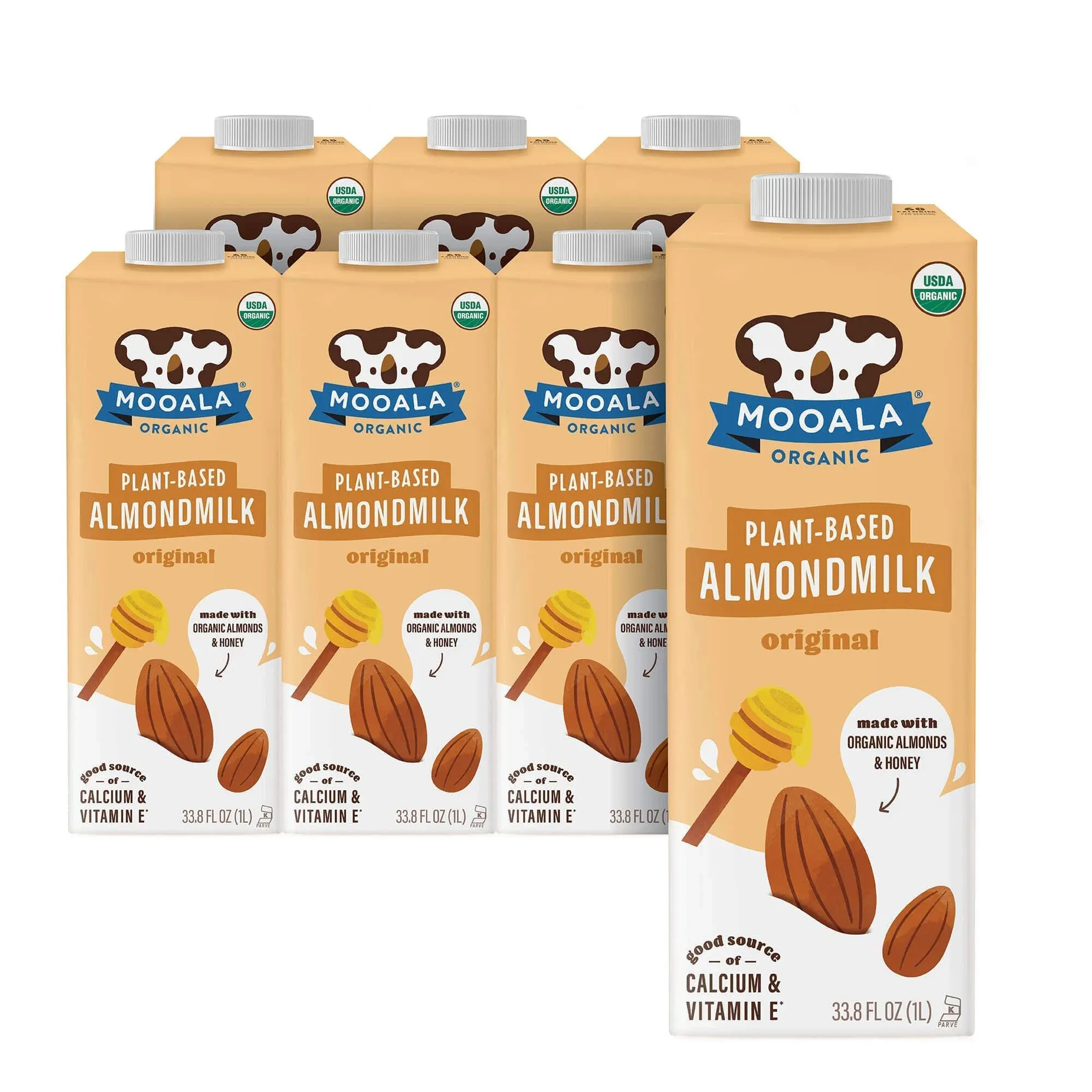 Mooala Organic Almondmilk, 1L (Pack of 6) Shelf-Stable, Non-Dairy, Gluten-Free ...