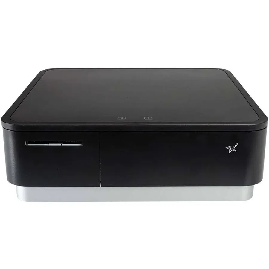 Star Micronics, mPOP Multifunction System, Black, Integrated Printer and Cash Drawer, Universal Tablet Stand (Scanner Not Included)