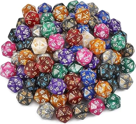 Fannyc 42pcs/6 x 7 Polyhedral Dice Double-color Set for Role Playing for DND RPG ...