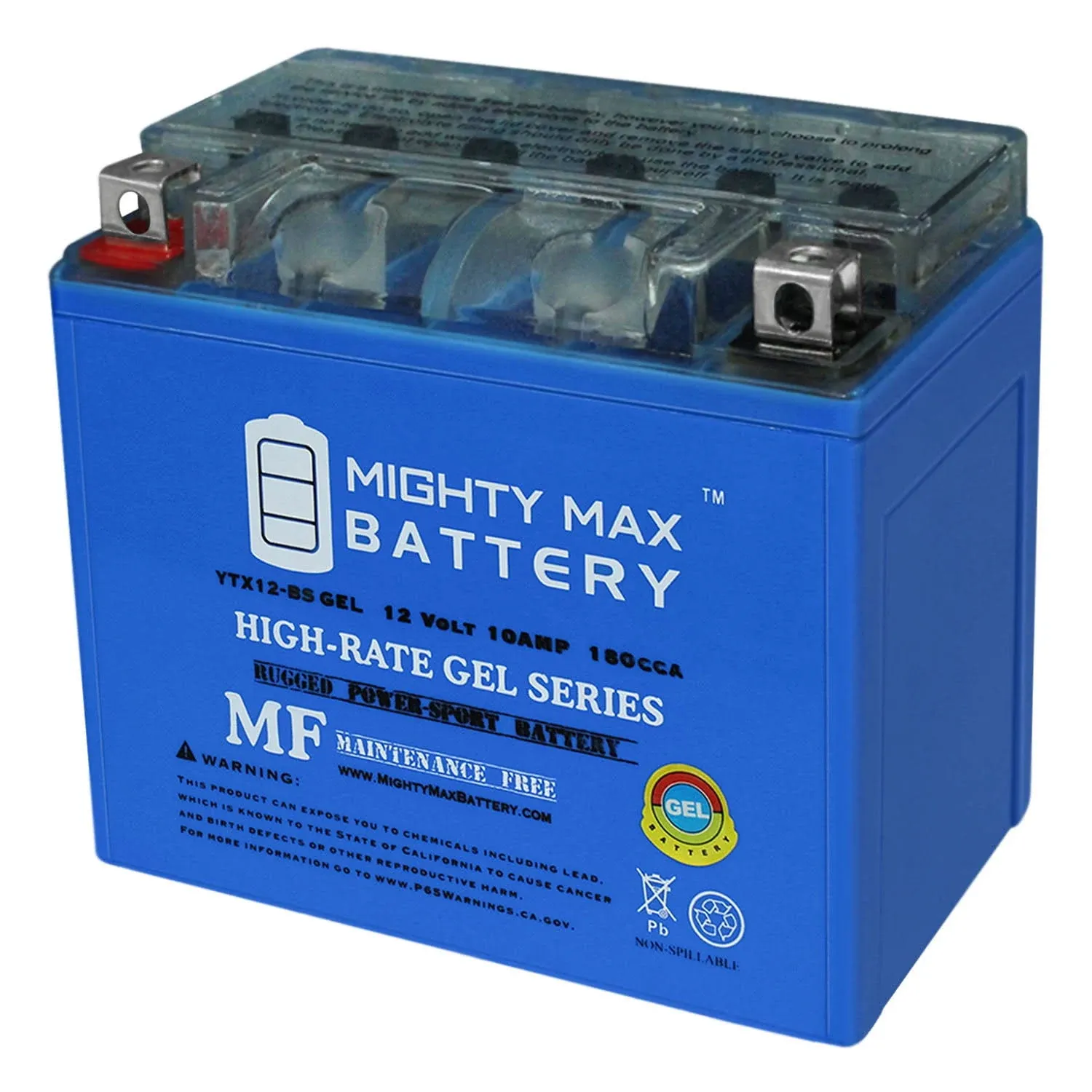 Mighty Max YTX12-BS GEL Battery Replaces Kawasaki 300 KVF300 Brute Force 2018  | eBay