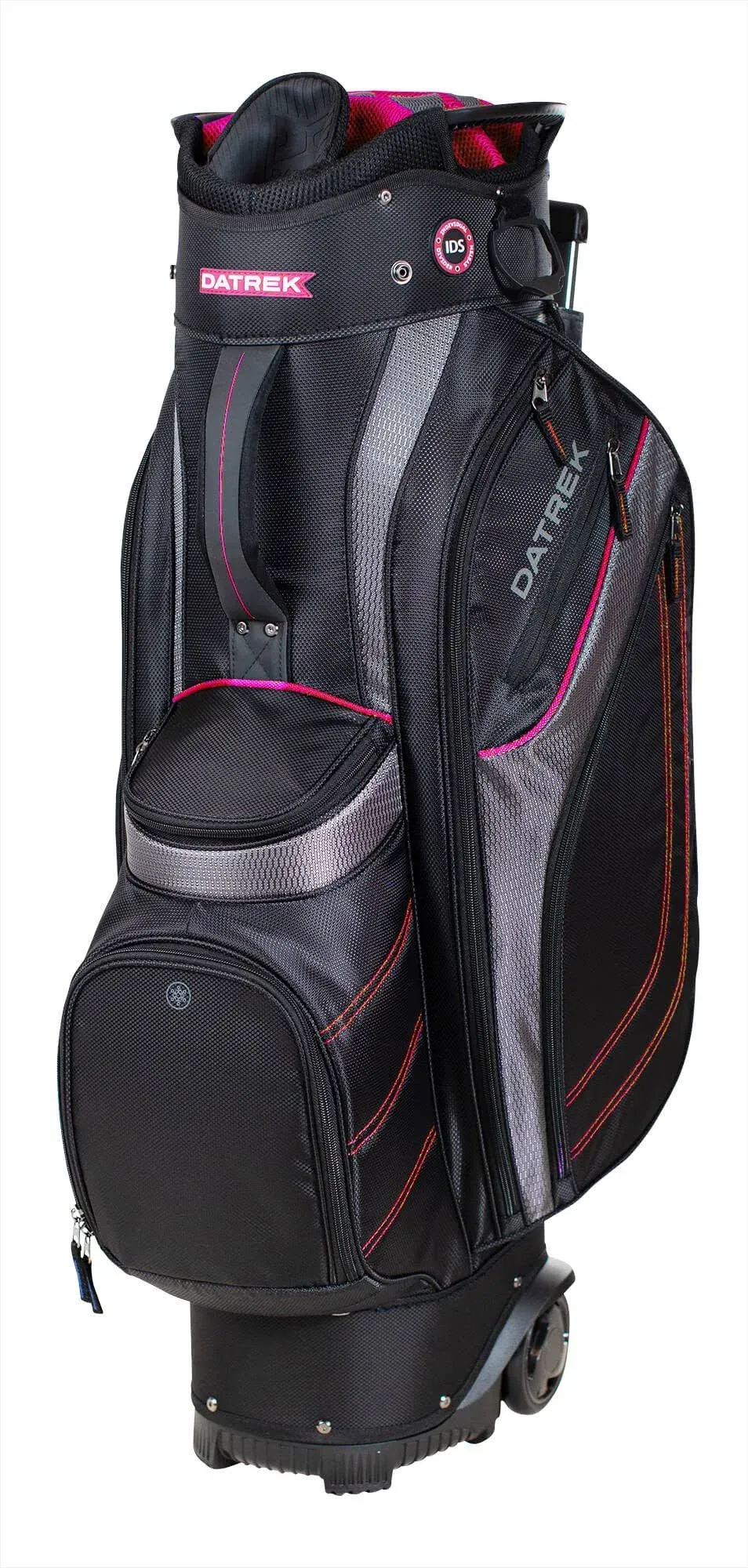 New Datrek Transit With Wheels Cart Bag Black/Charcaol<wbr/>/Pink   Free Shipping