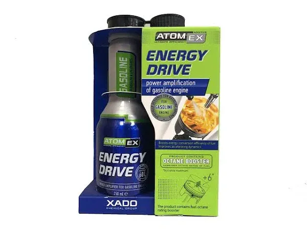 XADO Gasoline Energy Drive Fuel Additive - Octane Booster for Gasoline - Increases Fuel Octane Rating by 6 Points - Increases Combustion - Reduces Consumption - Power Amplification (Bottle, 250ml)