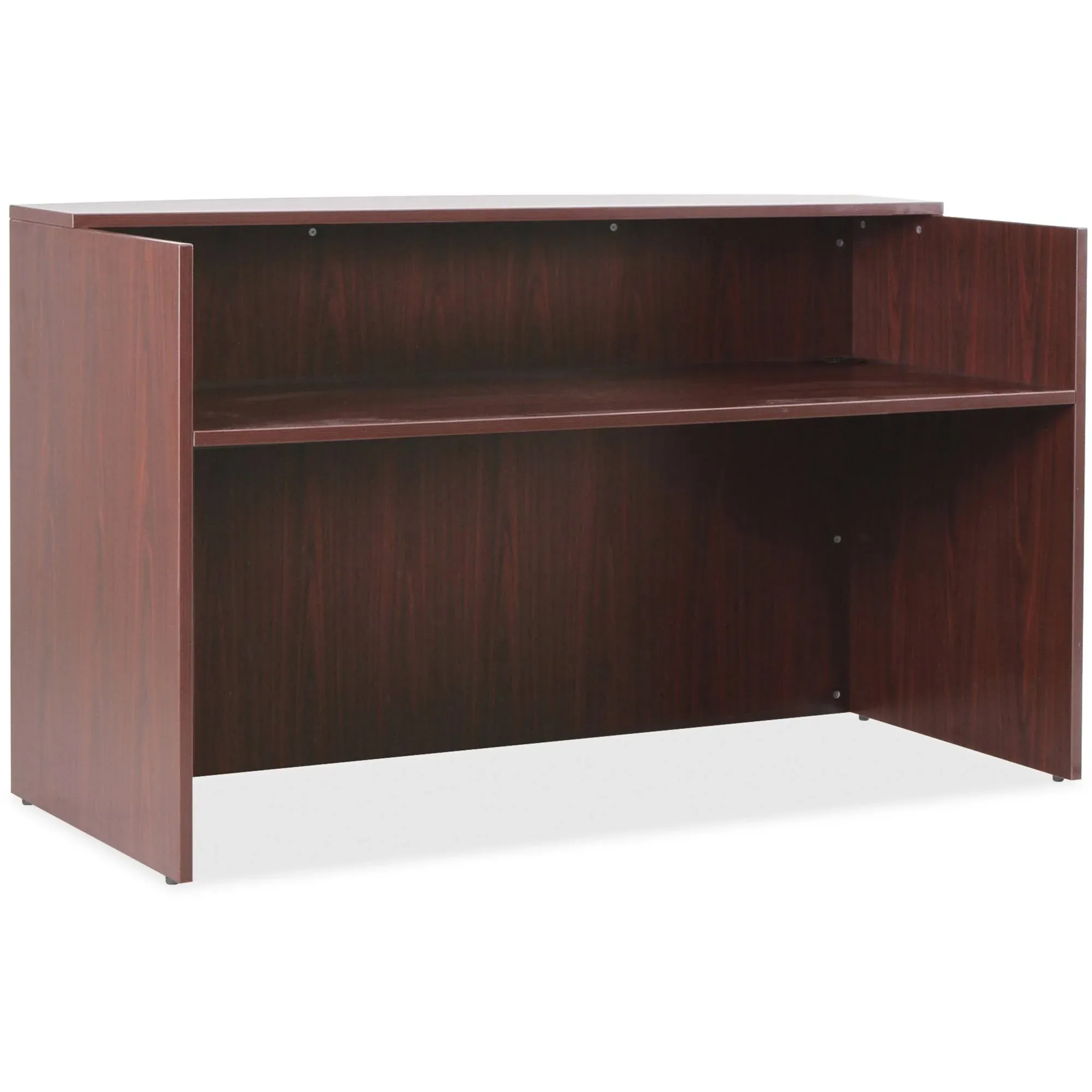 Lorell Essentials Series Mahogany Reception Desk, Top, 72"x36"x42.5" Desk - Transitional - Desks And Hutches - by BisonOffice | Houzz