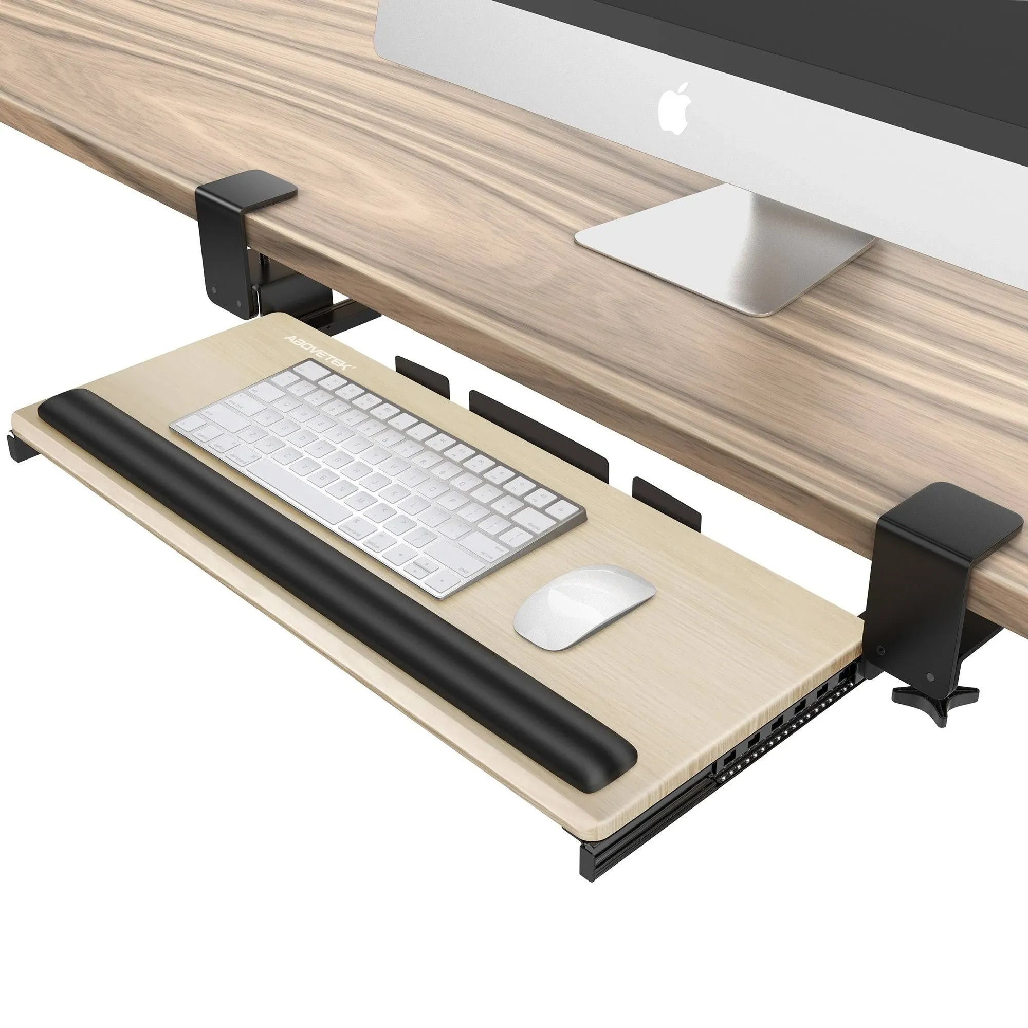 Large Keyboard Tray Under Desk (KT-8B) Birch