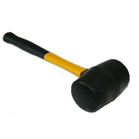 Wideskall Fiberglass Grip Handle 16 oz Rubber Mallet Hammer