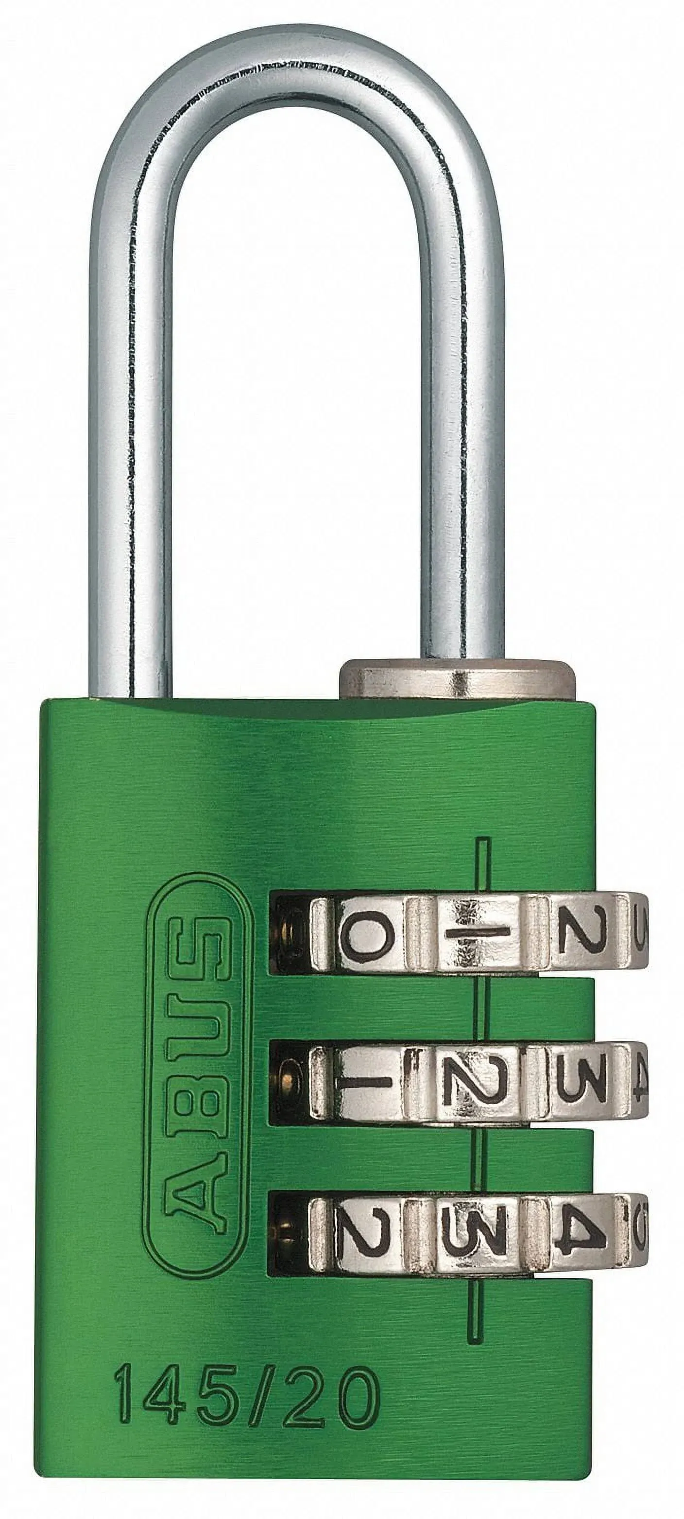 ABUS 145/20 C 20mm Body 3 Dial Resettable Combination Padlock, Green