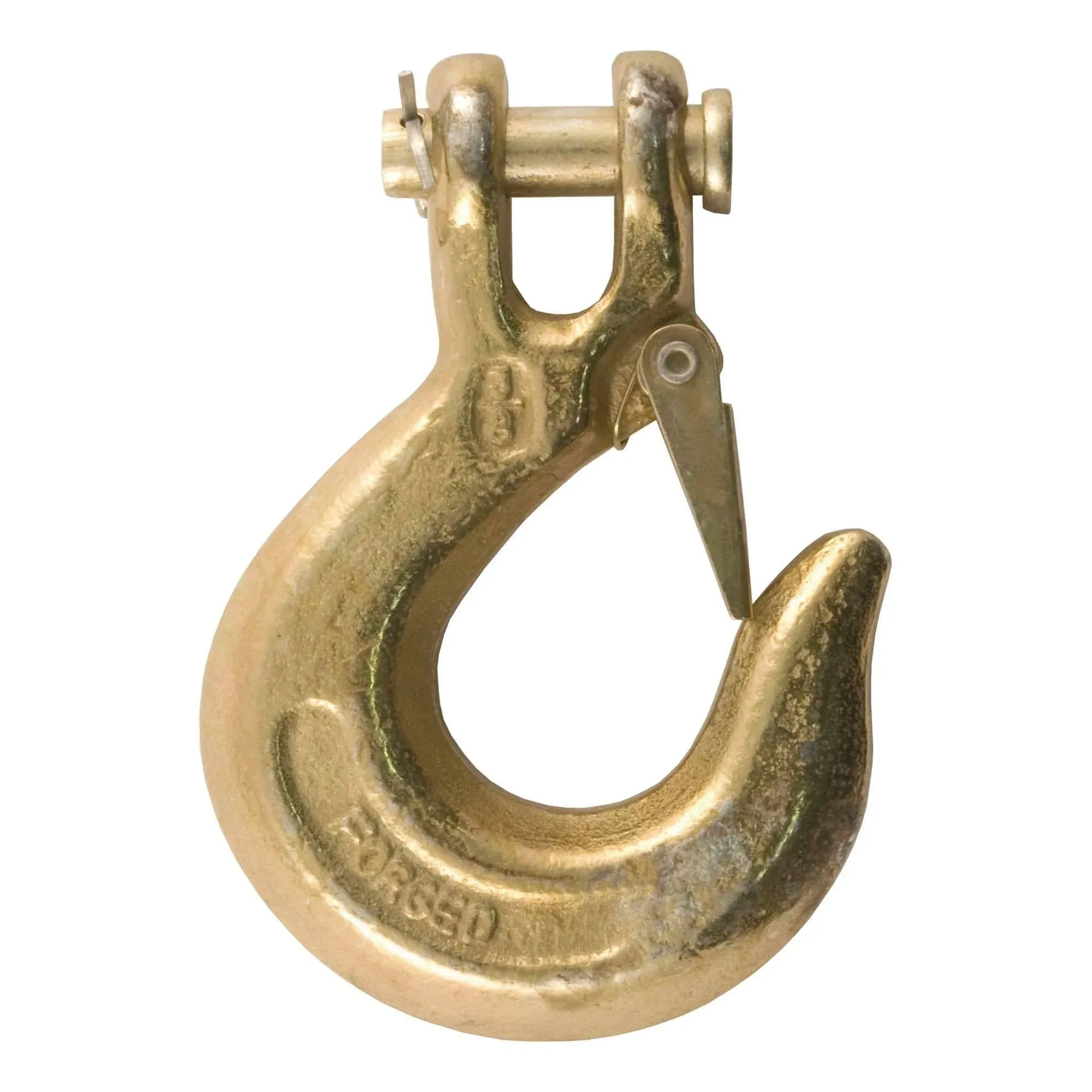 CURT 81560 3/8-Inch Forged Steel Clevis Slip Hook with Safety Latch, 18,000 lbs,