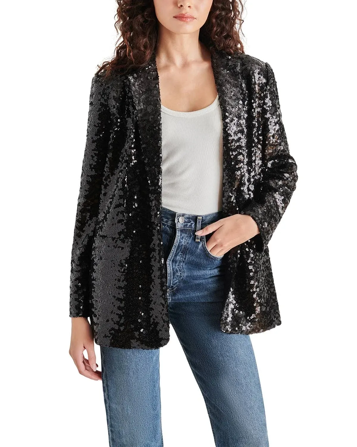 Women's Imann Sequined One-Button Blazer
      
          Women's Imann Sequined One-Button Blazer