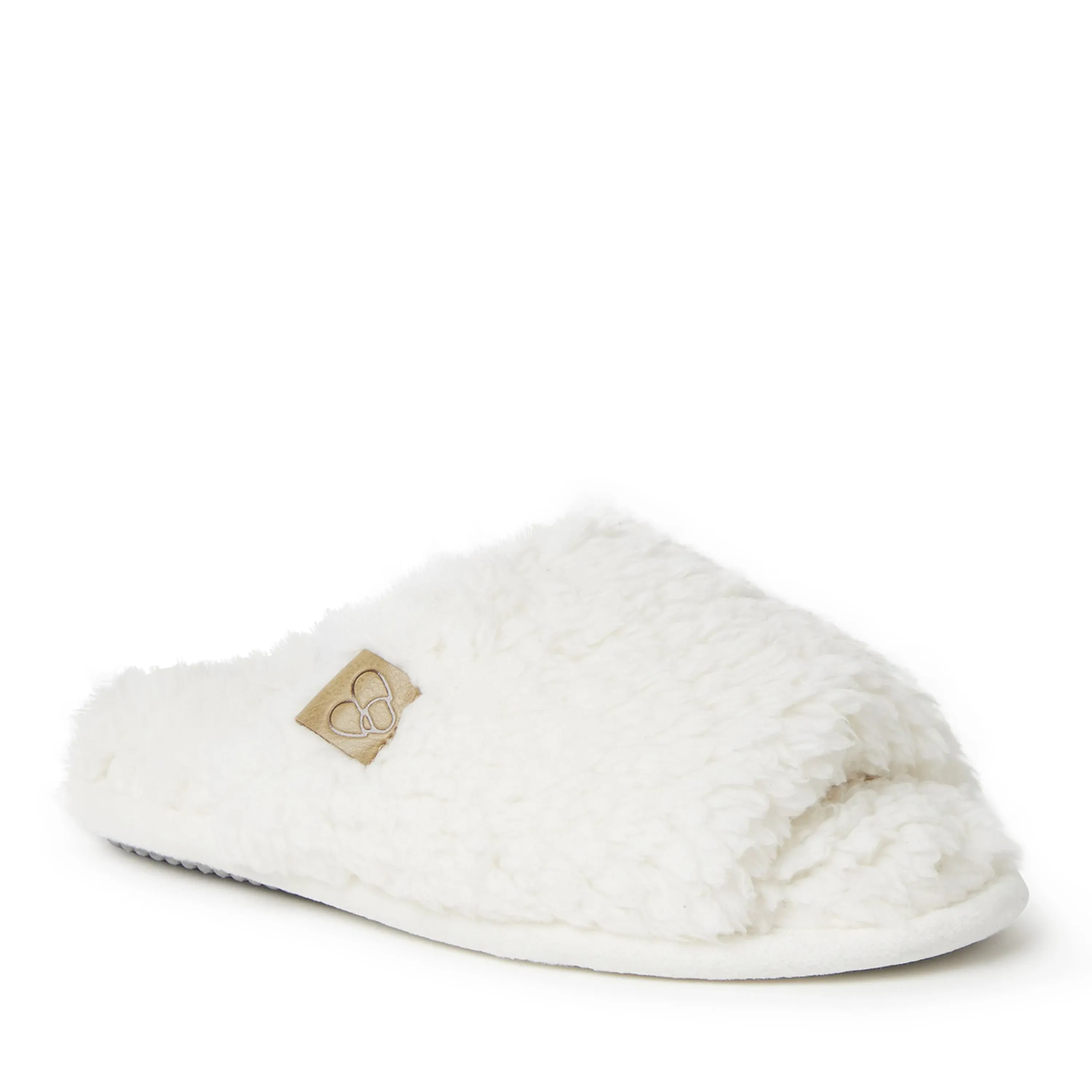 Dearfoams Women's Lane Teddy Slide Slipper